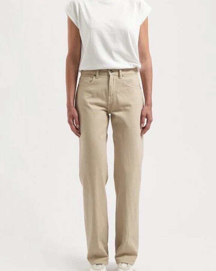 MUD Jeans Damen Jeans "Jamie Mid Loose Flow - Sand"