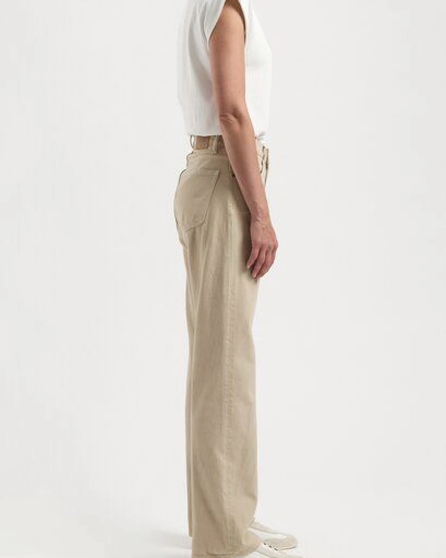 MUD Jeans Damen Jeans "Jamie Mid Loose Flow - Sand" – Ansicht 2