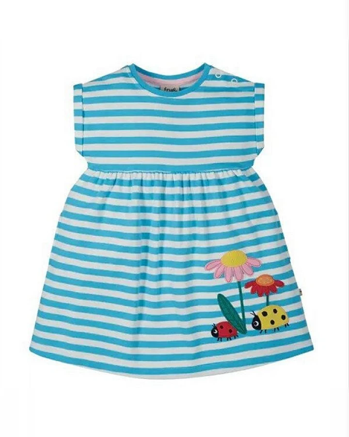 Frugi Sommerkleid Gartenliebe (Ladybird) Fliss Applique Dress