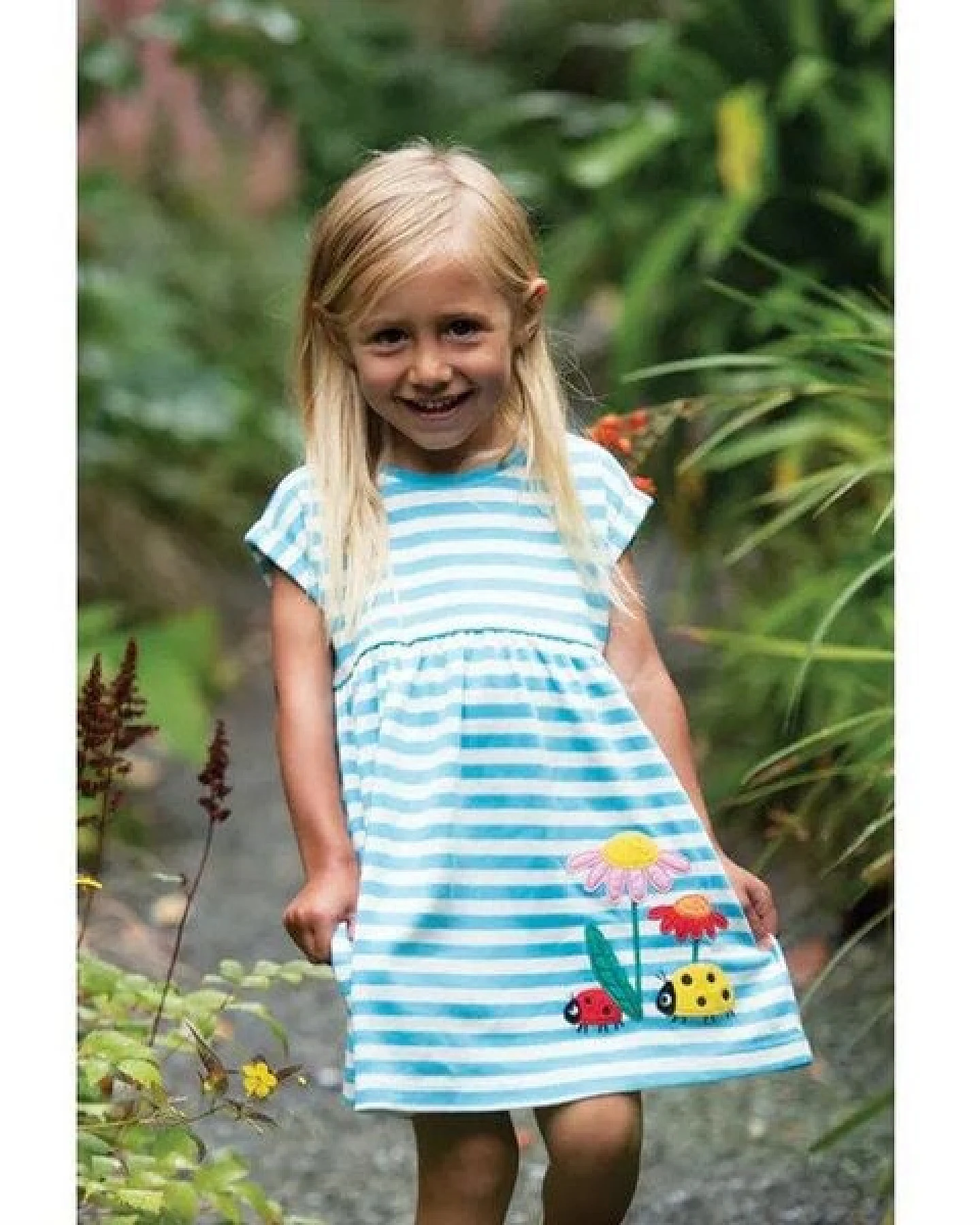 Frugi Sommerkleid Gartenliebe (Ladybird) Fliss Applique Dress – Ansicht 2