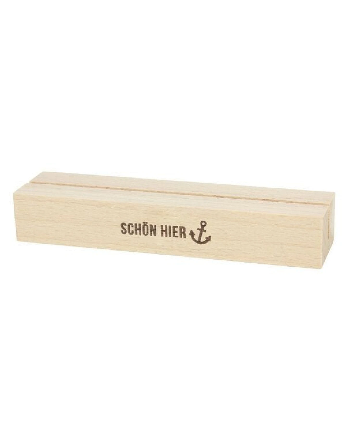 Bow & Hummingbird Kartenständer Schön hier aus nachhaltigem Buchenholz – Kartenhalter Holz – maritim Deko – Fotohalter – Anker Geschenk – Ansicht 4