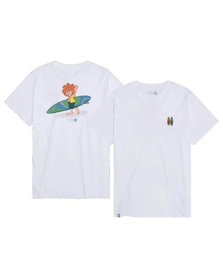 Bavarian Caps Herren T-Shirt Pumuckl Surft - Weiß