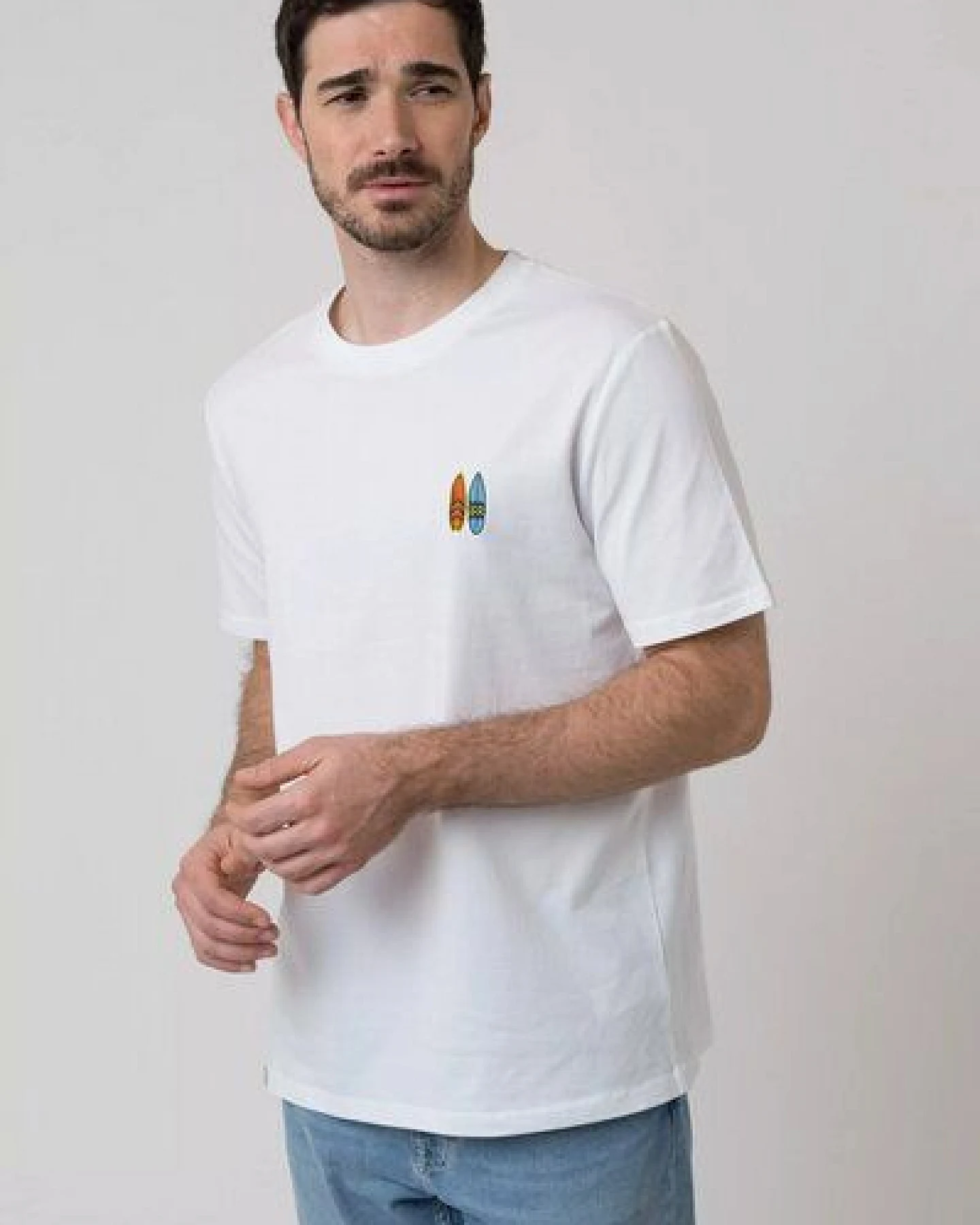 Bavarian Caps Herren T-Shirt Pumuckl Surft - Weiß – Ansicht 3