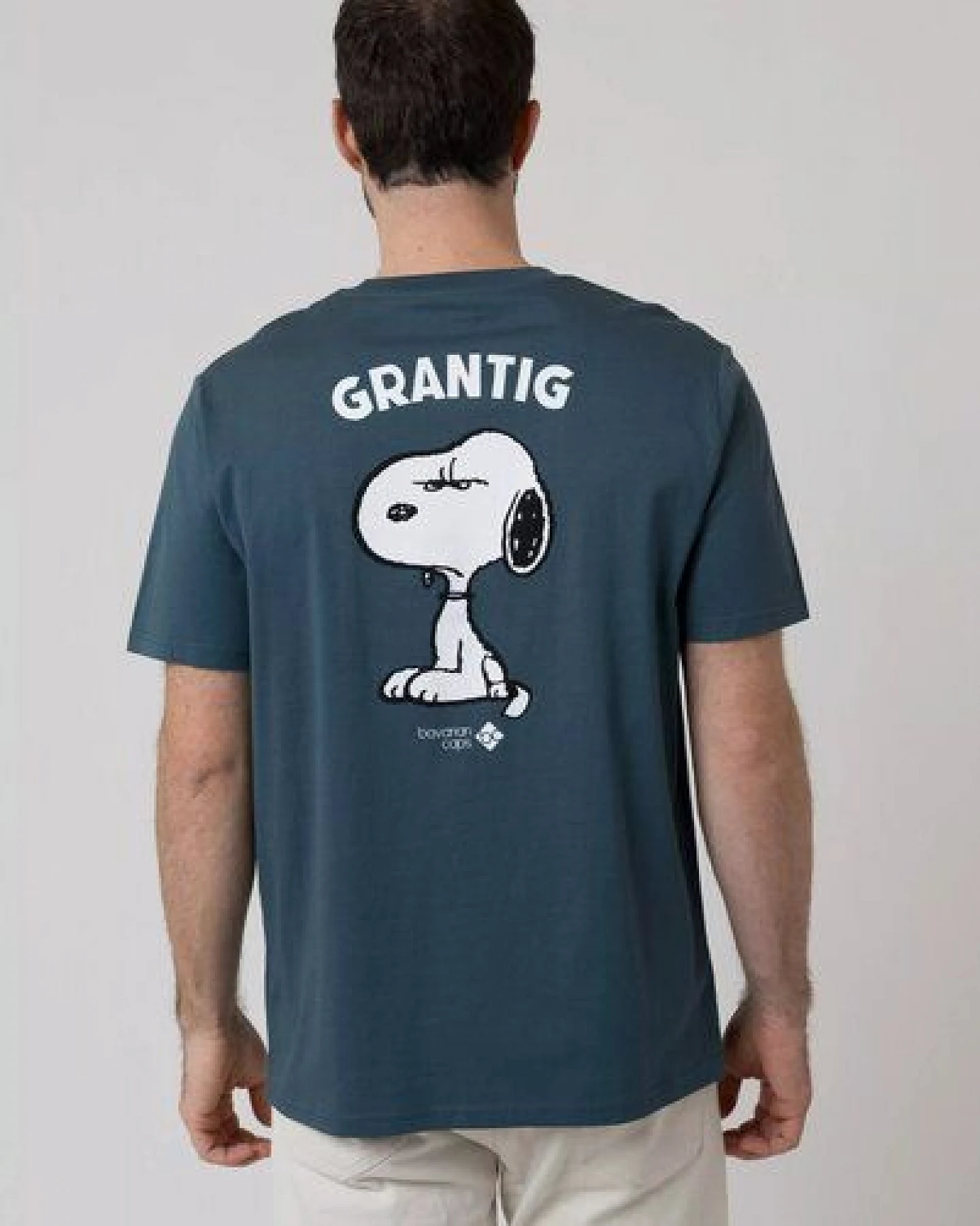Bavarian Caps Herren T-Shirt Grantler Klub: Snoopy - Blaugrau – Ansicht 2