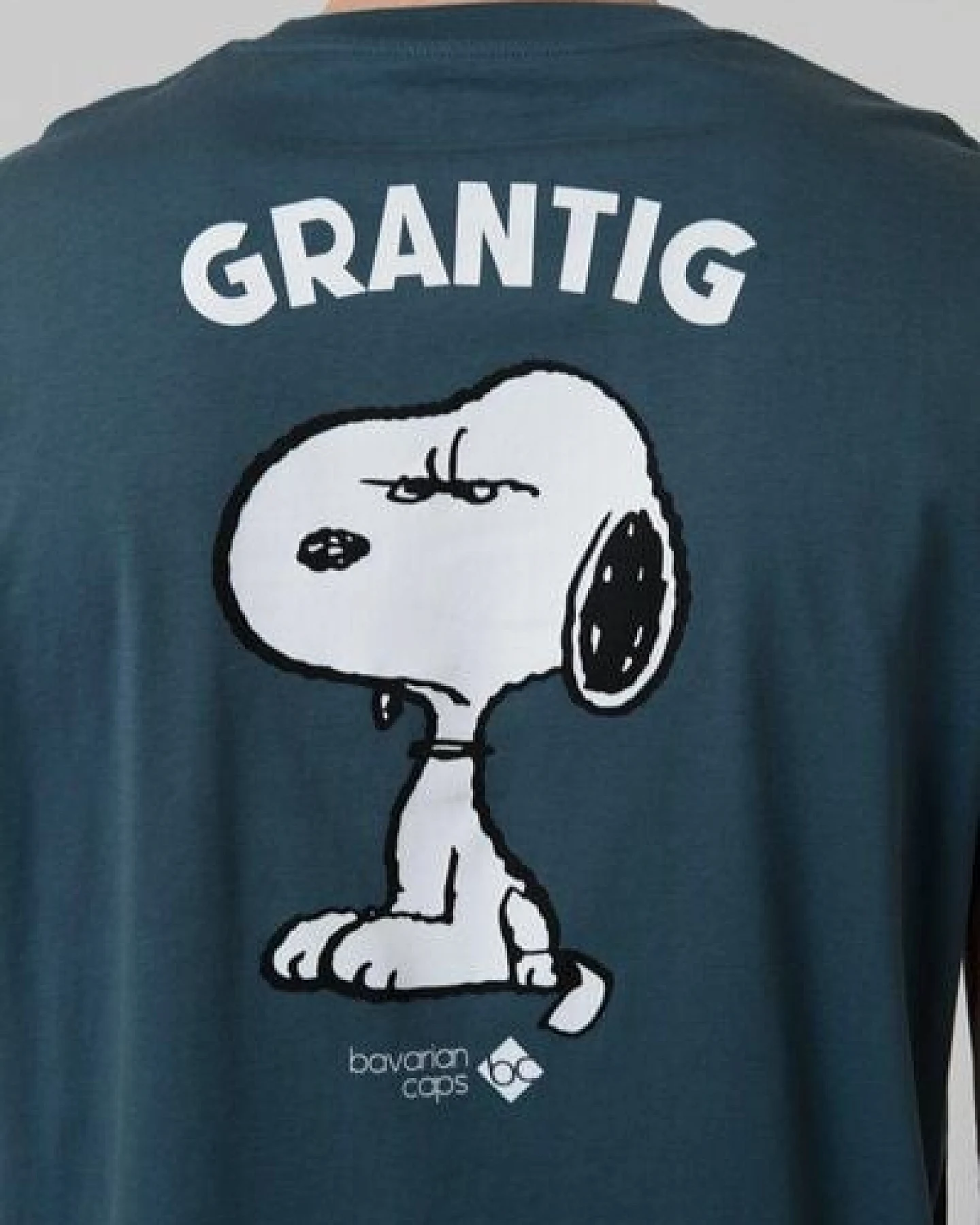 Bavarian Caps Herren T-Shirt Grantler Klub: Snoopy - Blaugrau – Ansicht 4