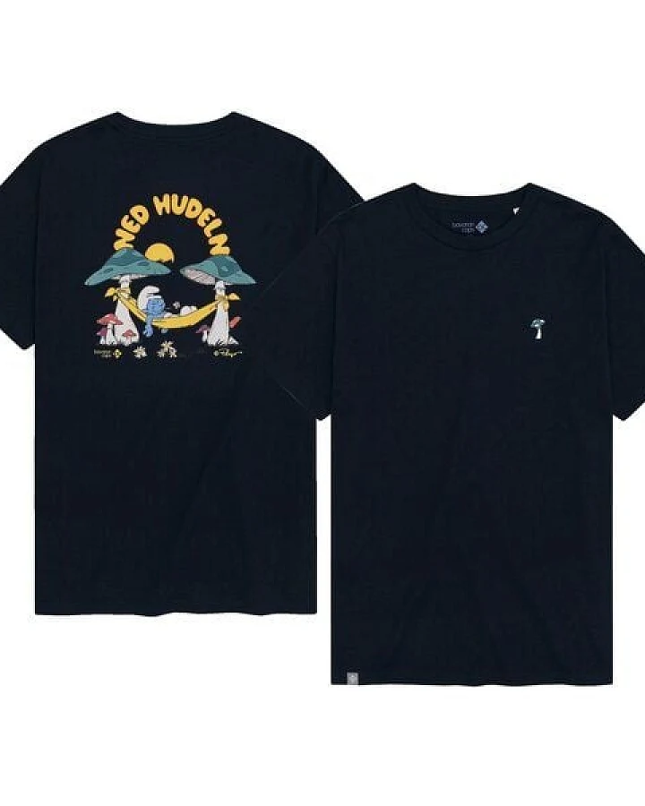 Bavarian Caps Herren T-Shirt Schlümpfe: Ned Hudeln - Dunkelblau