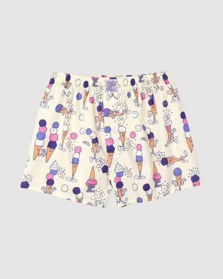Lousy Livin Weite Boxershorts ICECREAM aus 100% Bio-Baumwolle