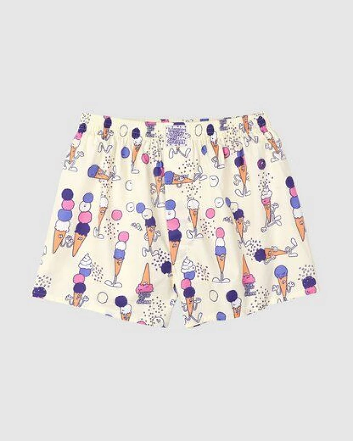 Lousy Livin Weite Boxershorts ICECREAM aus 100% Bio-Baumwolle