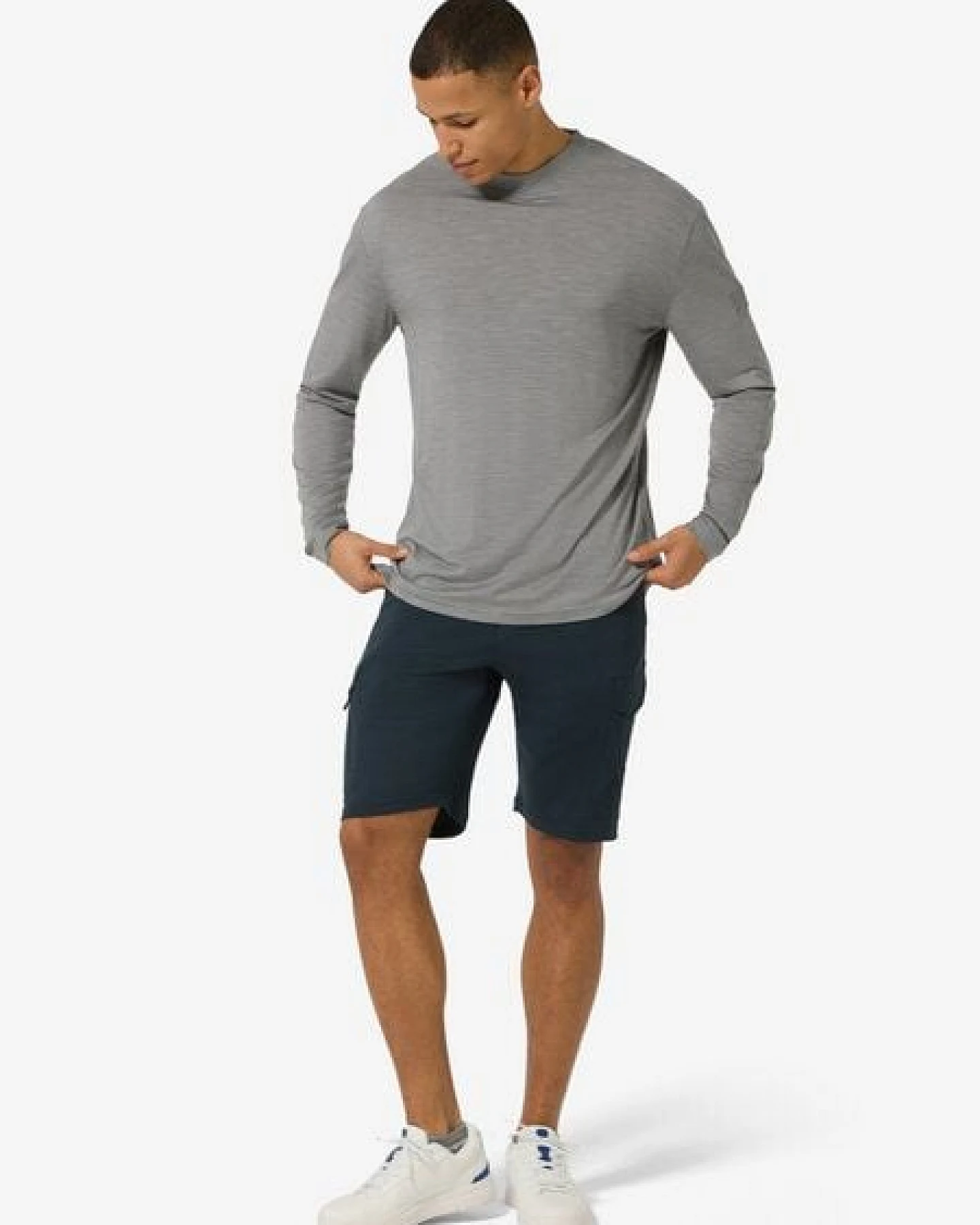 super.natural M CASUAL RIB BIO J LS für Herren, nachhaltig, Merino – Ansicht 3
