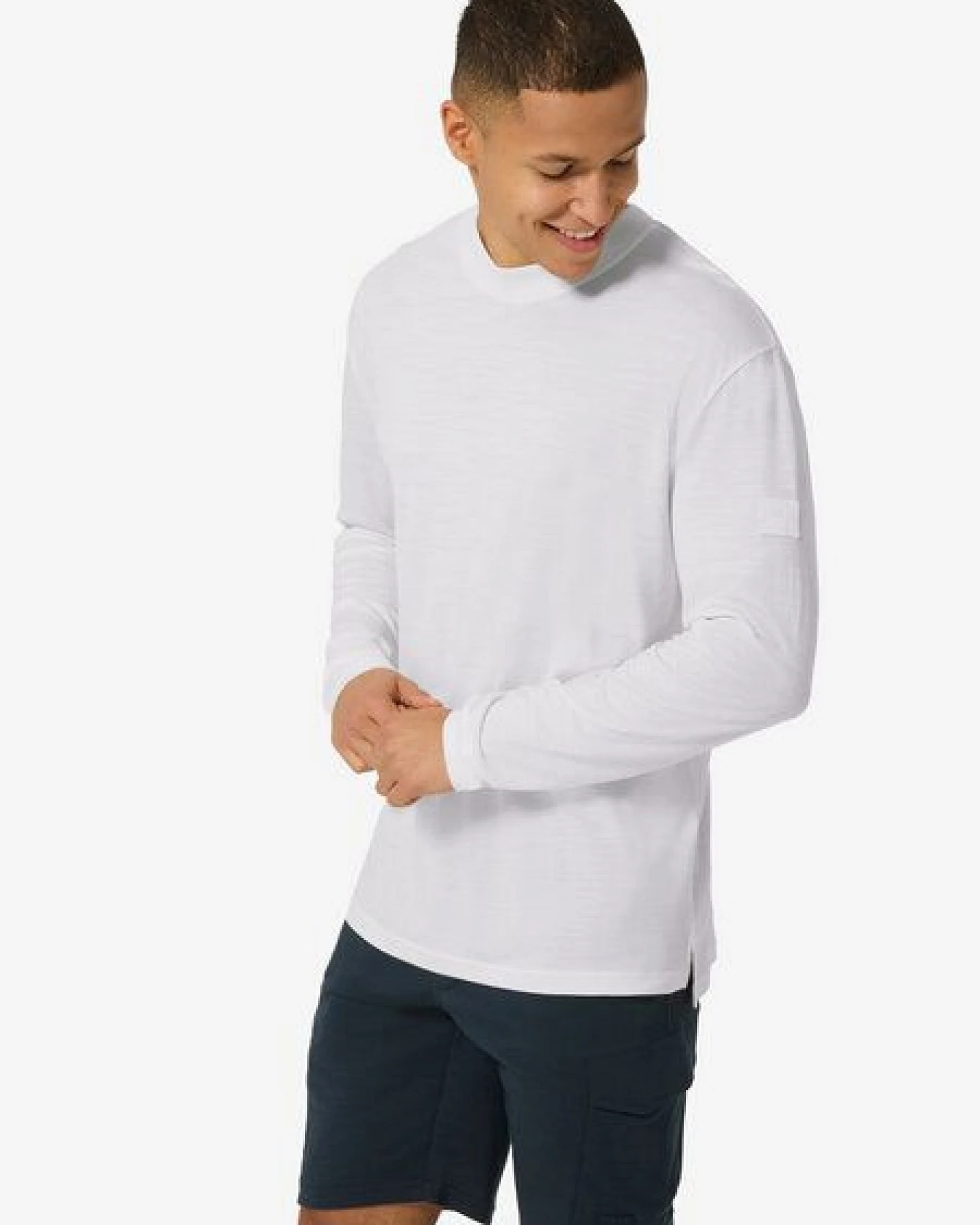 super.natural M CASUAL RIB BIO J LS für Herren, nachhaltig, Merino – Ansicht 2