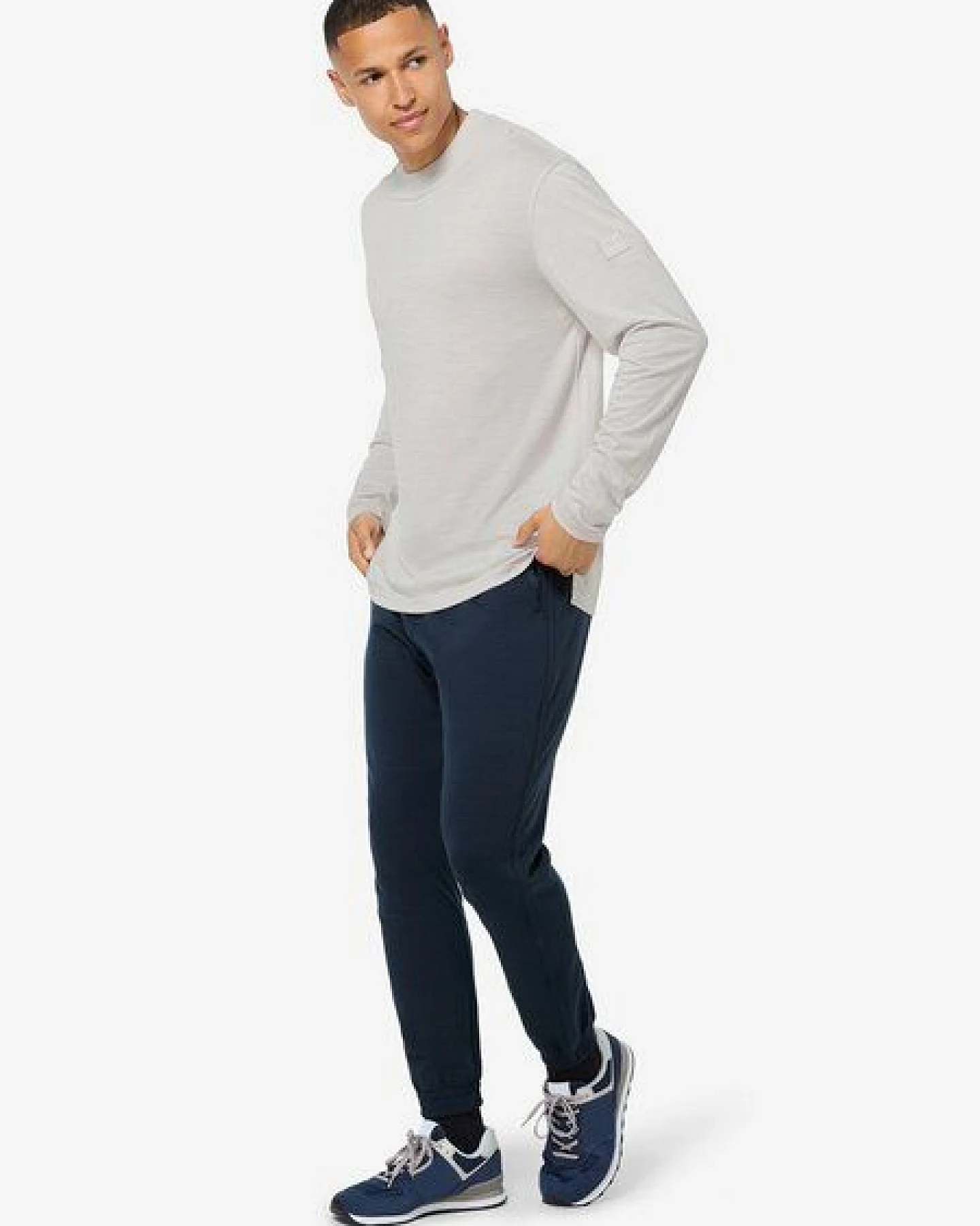 super.natural M CASUAL RIB BIO J LS für Herren, nachhaltig, Merino – Ansicht 3