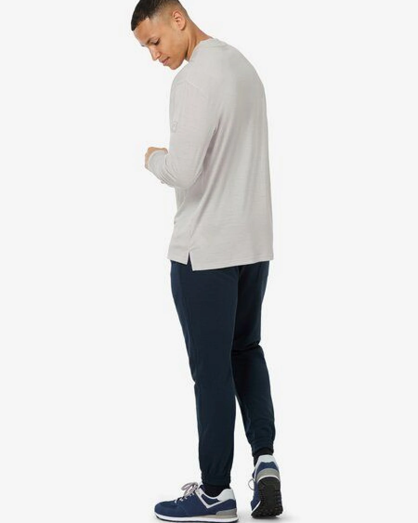 super.natural M CASUAL RIB BIO J LS für Herren, nachhaltig, Merino – Ansicht 4
