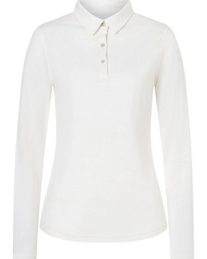 super.natural W POLO BIO J LS für Damen, nachhaltig, Merino