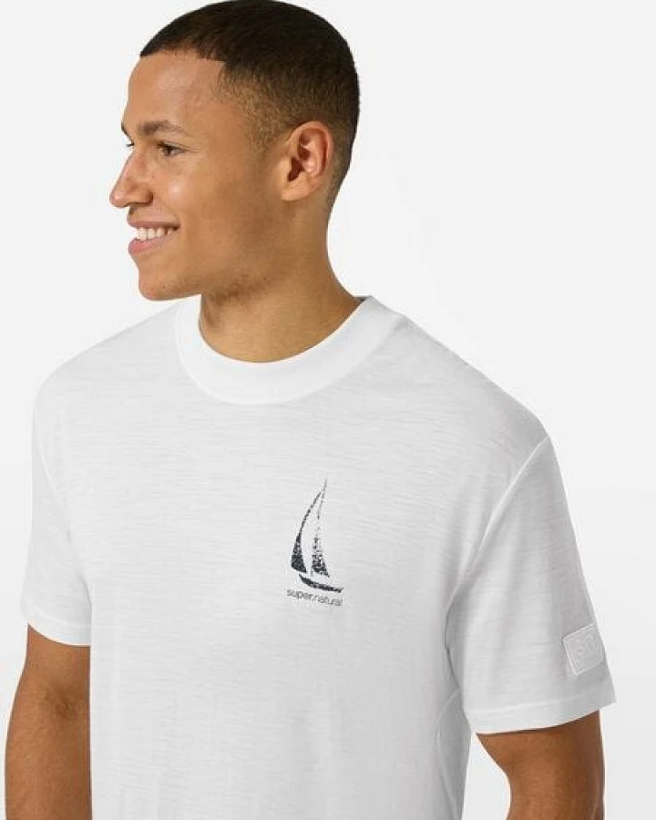 super.natural M SAILING BOAT BIO J TEE für Herren, nachhaltig, Merino