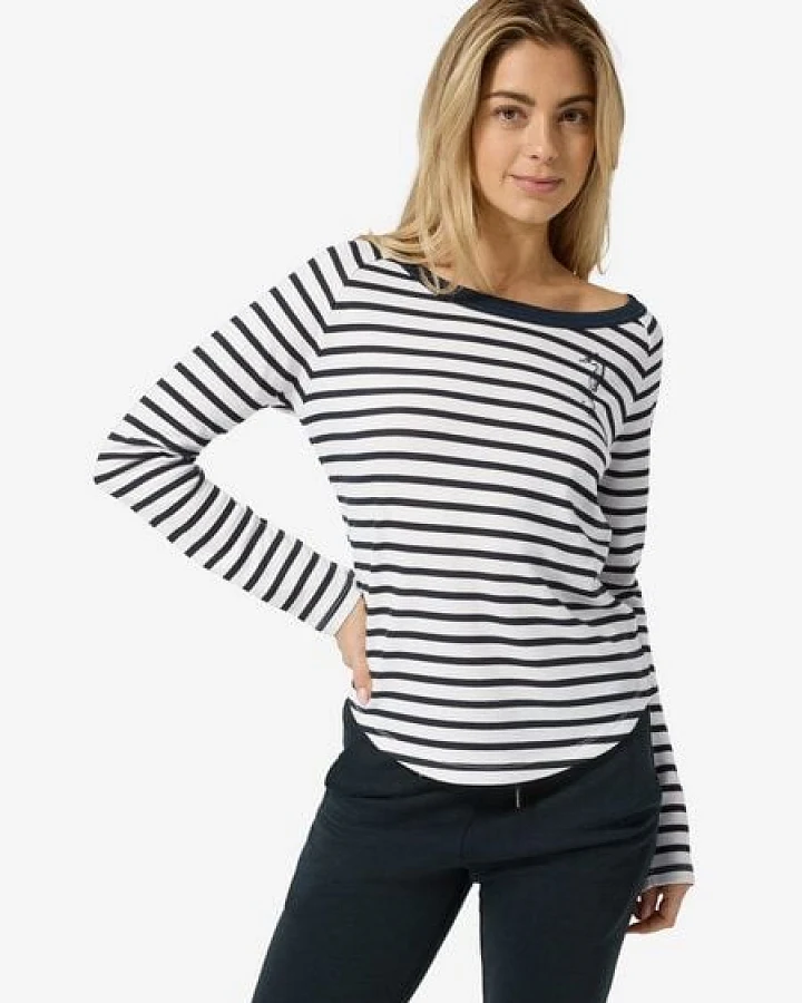 super.natural W SEA HORSE STRIPE BIO CREW für Damen, nachhaltig, Merino