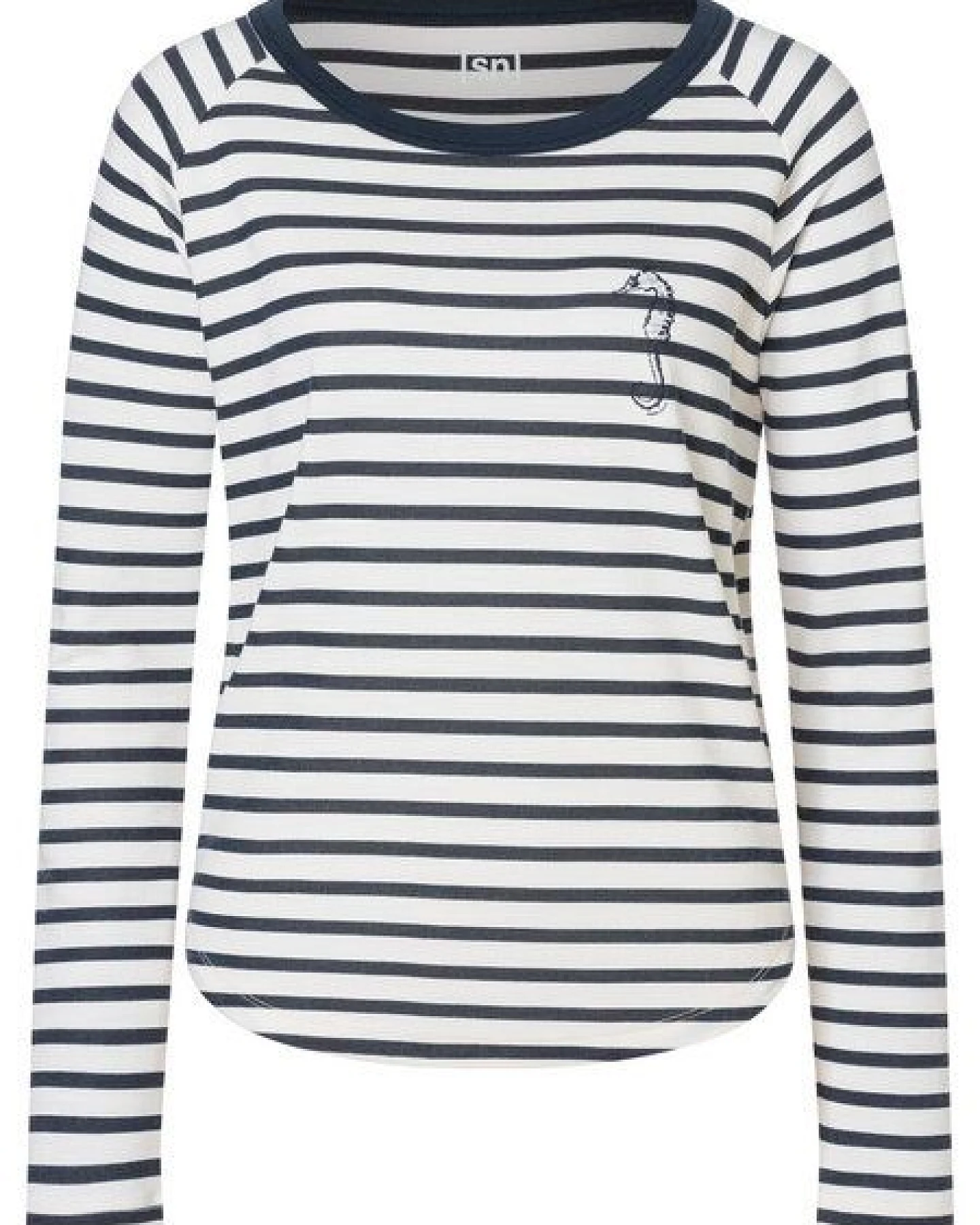 super.natural W SEA HORSE STRIPE BIO CREW für Damen, nachhaltig, Merino – Ansicht 4