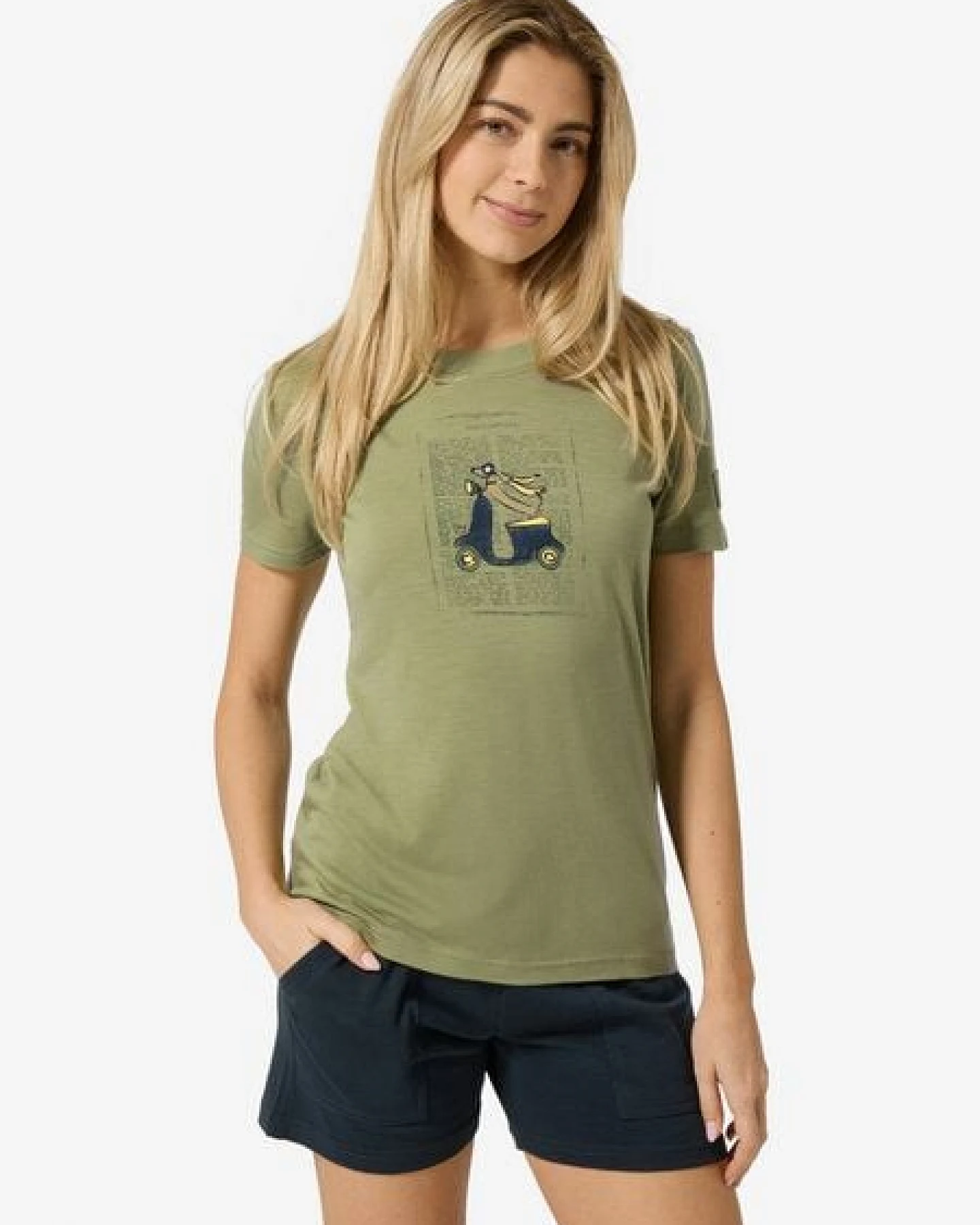 super.natural Merino T-Shirt W RACING DACHSHUND BIO J TEE für Damen, nachhaltig, Merino – Ansicht 2