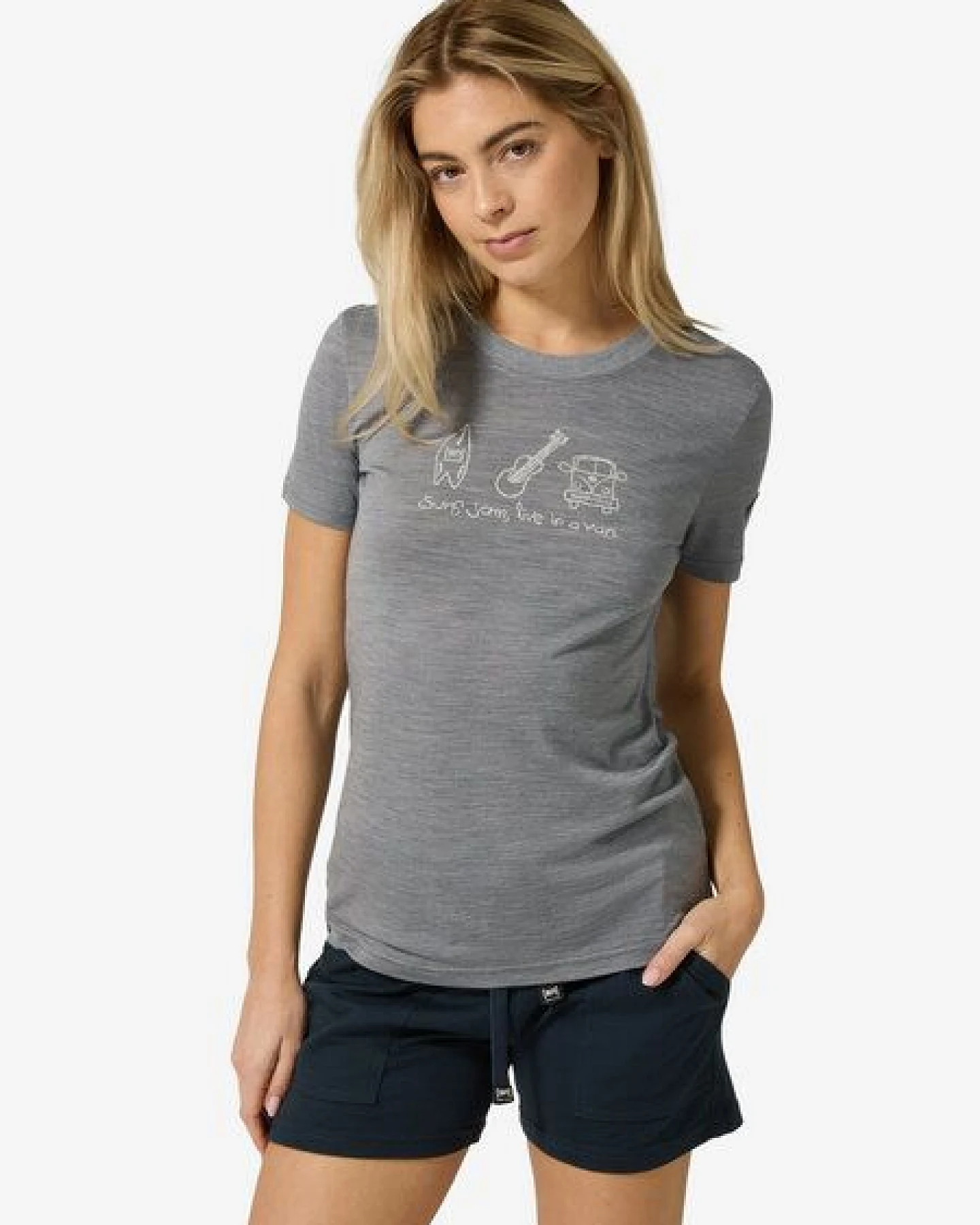 super.natural Merino T-Shirt W VAN LIFE BIO J TEE für Damen, nachhaltig, Merino – Ansicht 2