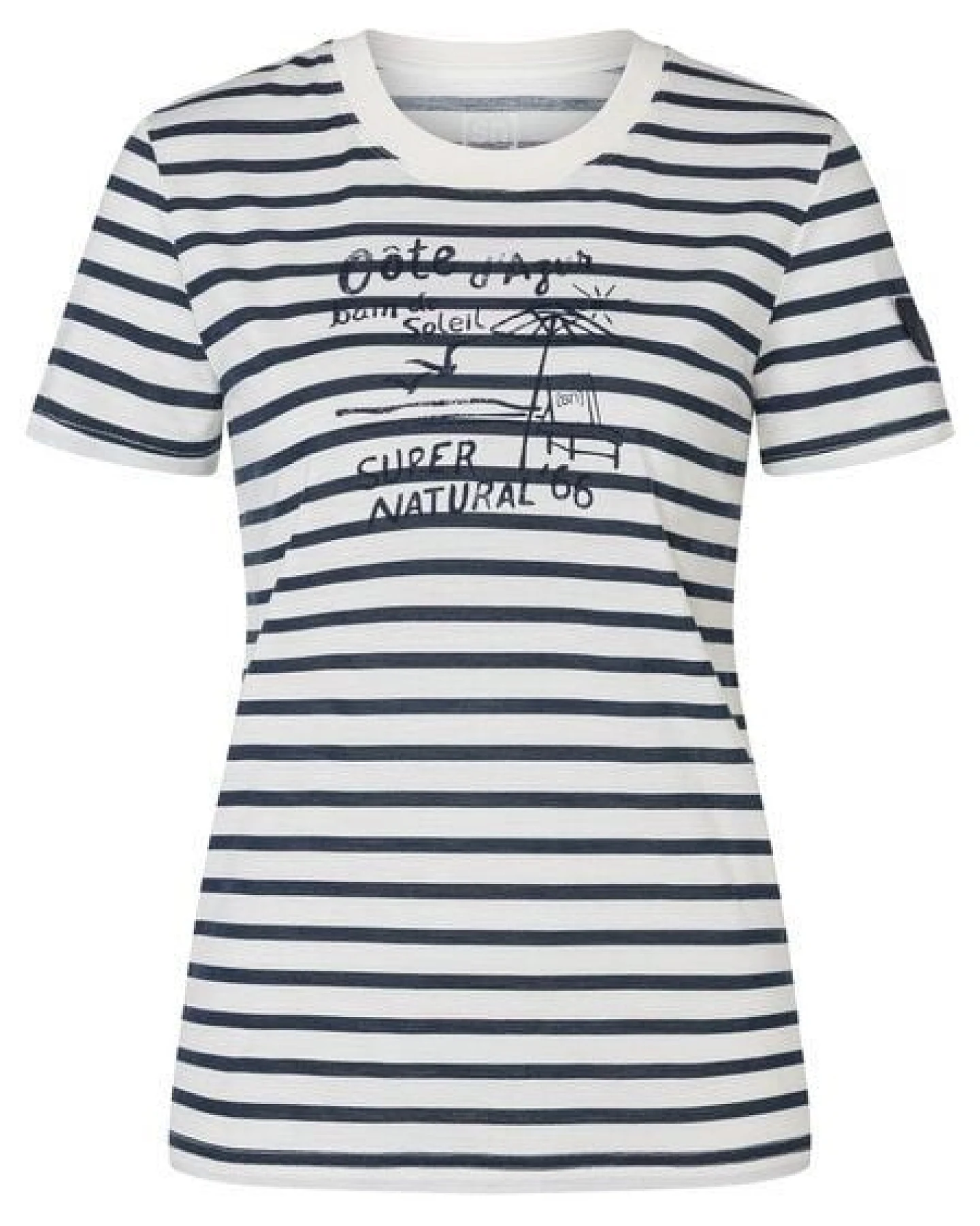 super.natural Merino T-Shirt W STRIPE COTE D'AZUR BIO J TEE für Damen, nachhaltig, Merino – Ansicht 4