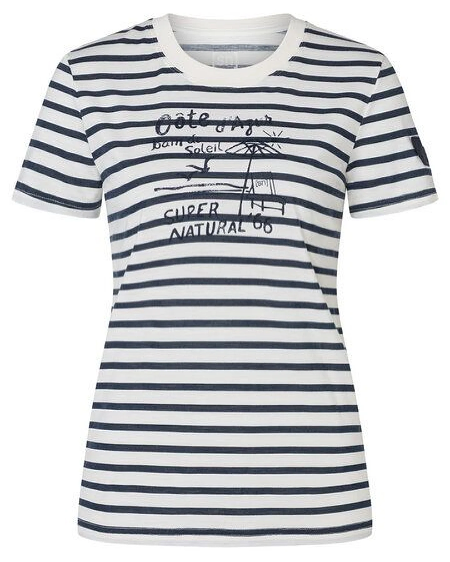 super.natural Merino T-Shirt W STRIPE COTE D'AZUR BIO J TEE für Damen, nachhaltig, Merino – Ansicht 4