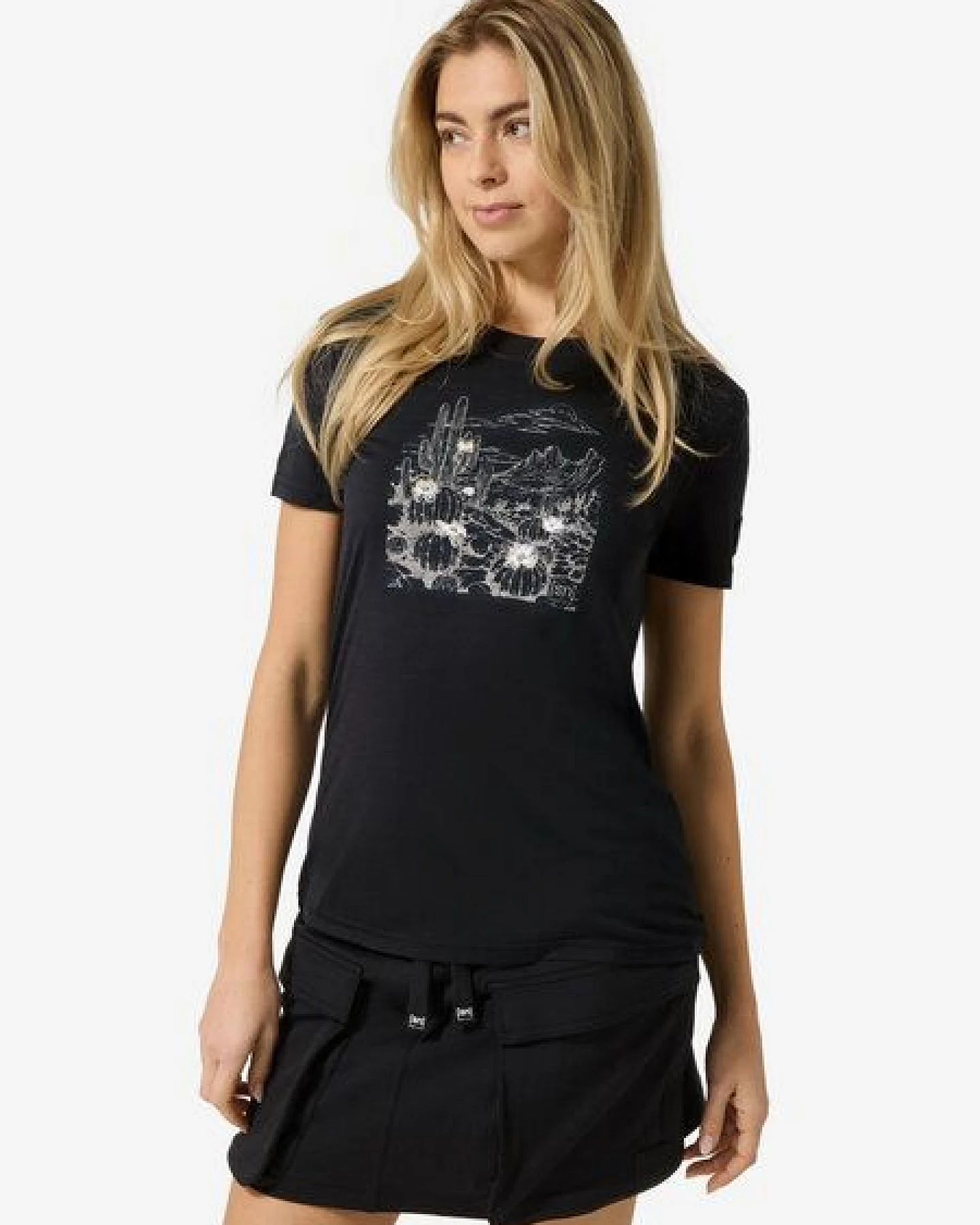 super.natural Merino T-Shirt W CACTUS WORLD BIO J TEE für Damen, nachhaltig, Merino – Ansicht 2