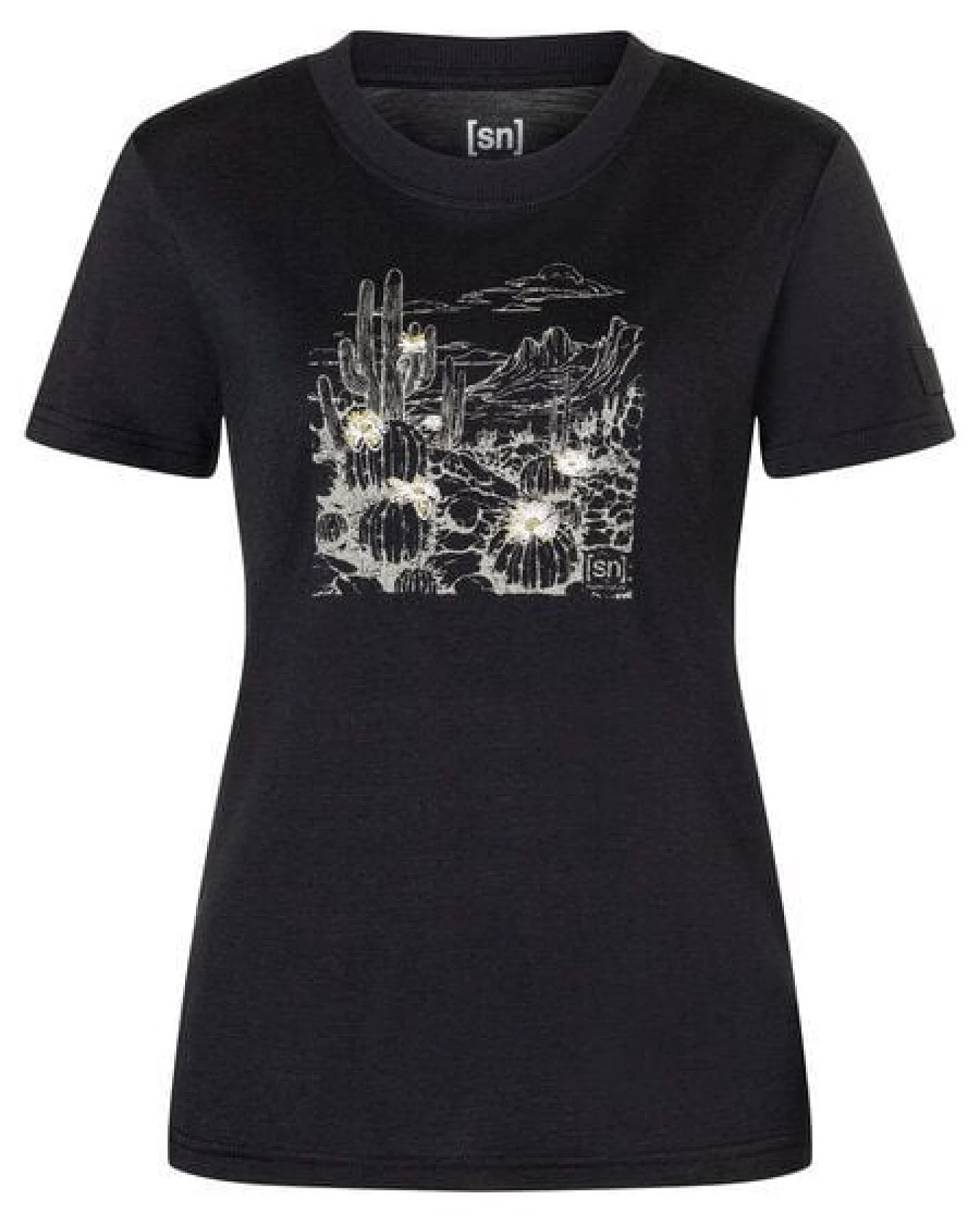 super.natural Merino T-Shirt W CACTUS WORLD BIO J TEE für Damen, nachhaltig, Merino – Ansicht 4
