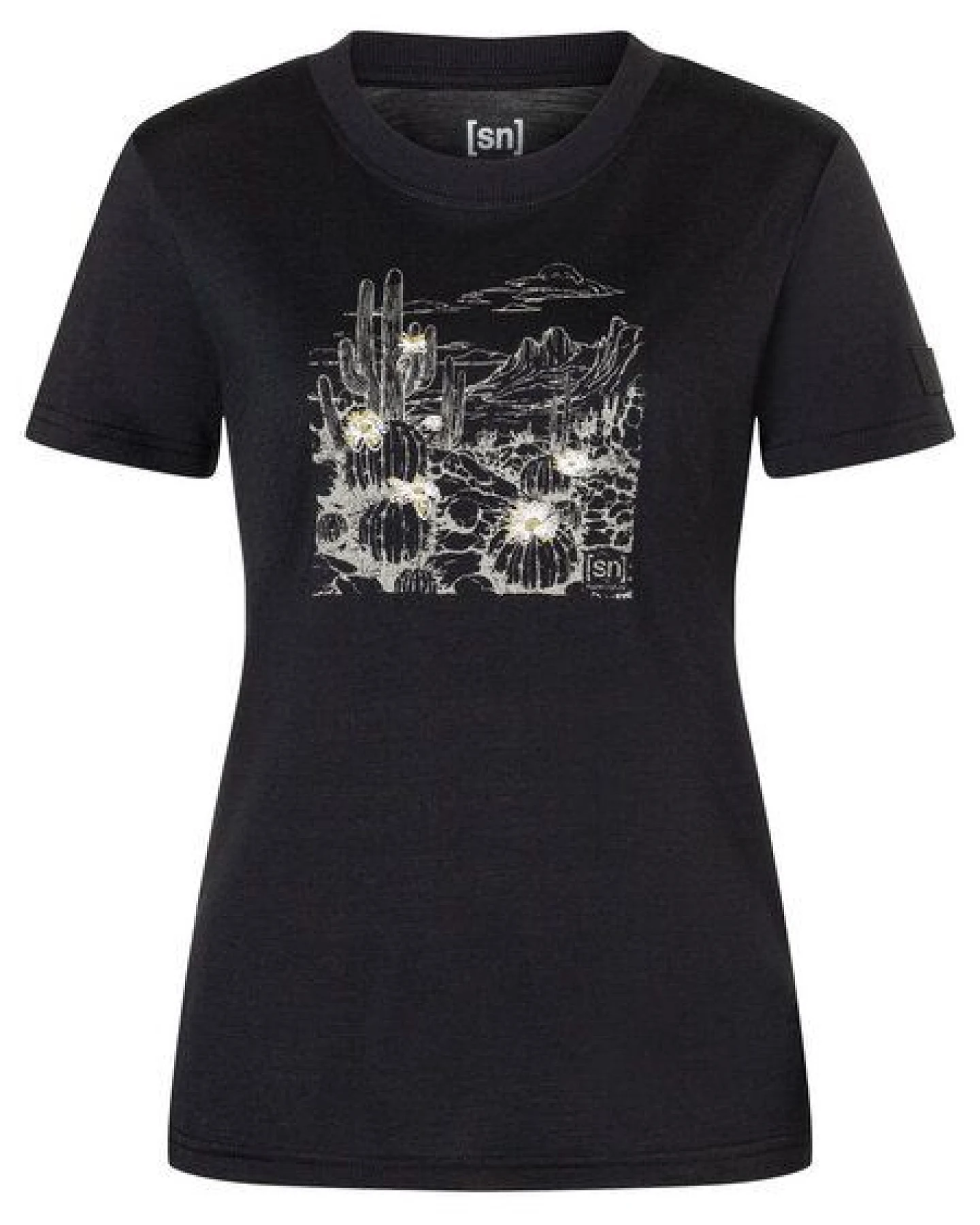 super.natural Merino T-Shirt W CACTUS WORLD BIO J TEE für Damen, nachhaltig, Merino – Ansicht 4