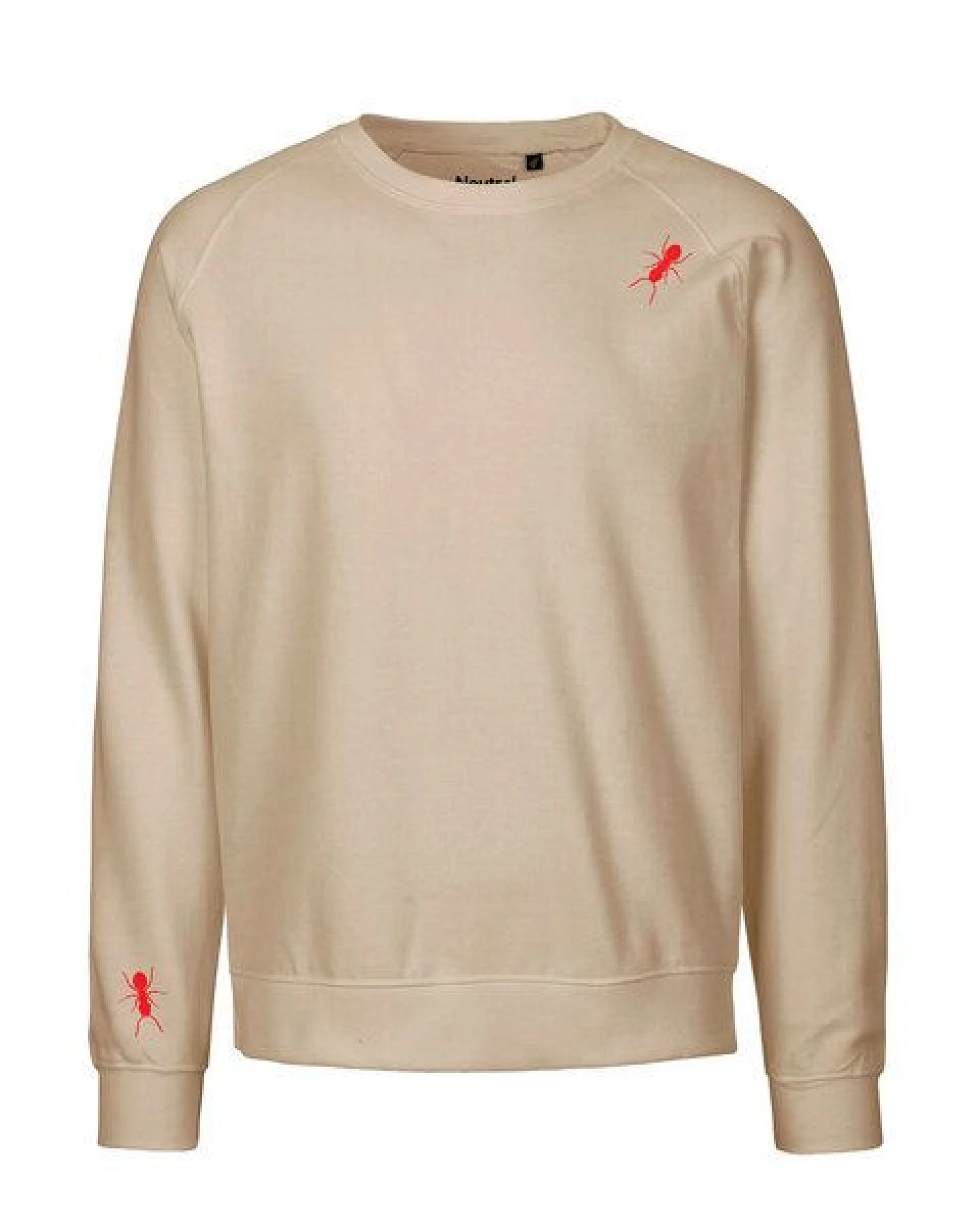 HANDGEDRUCKT "Ameisen" Unisex Sweatshirt aus reiner Biobaumwolle (kbA) – Ansicht 3