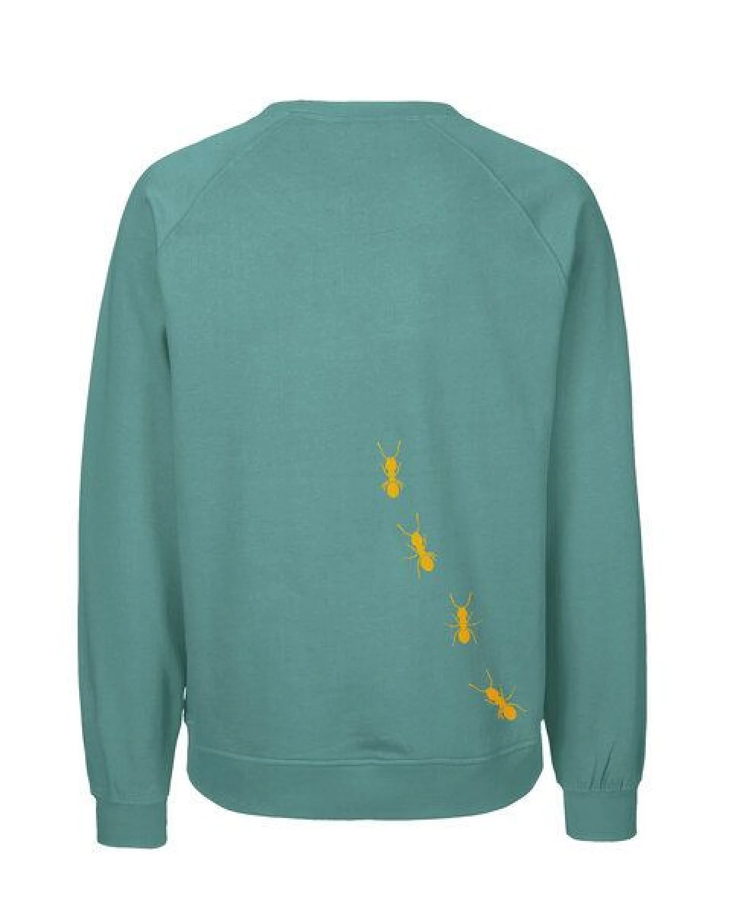 HANDGEDRUCKT "Ameisen" Unisex Sweatshirt aus reiner Biobaumwolle (kbA) – Ansicht 3
