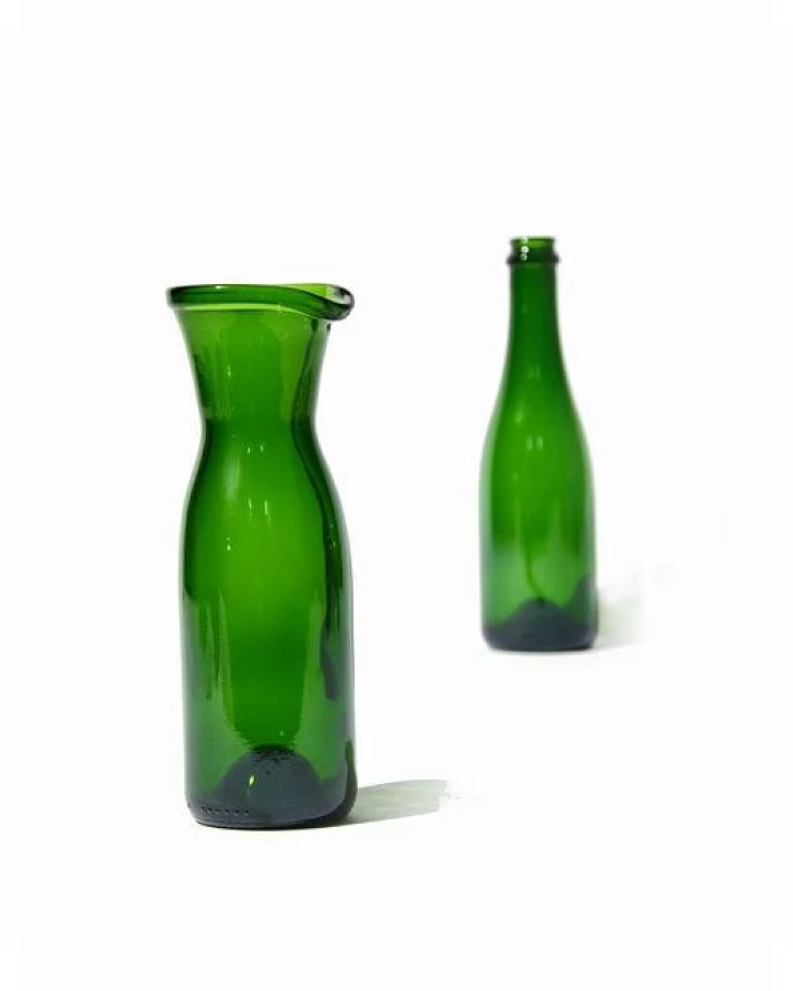 SAMESAME Upcycling Karaffe aus Piccolo-Champagnerflasche (0,37 l)
