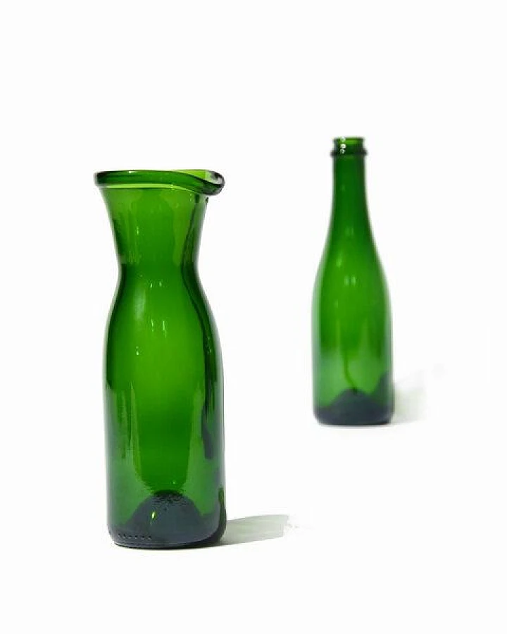 SAMESAME Upcycling Karaffe aus Piccolo-Champagnerflasche (0,37 l)