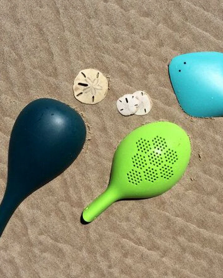 EKOBO BIOBU Animo Sandspielzeug aus Bambus (Wal, Schildkröte, Manta-Rochen)