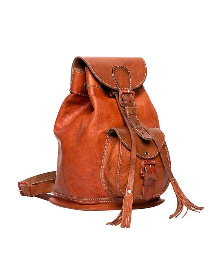 hecho. Lederrucksack "Carla" (S) (Rucksack, Leder, Tasche, Ledertasche, Backpack)