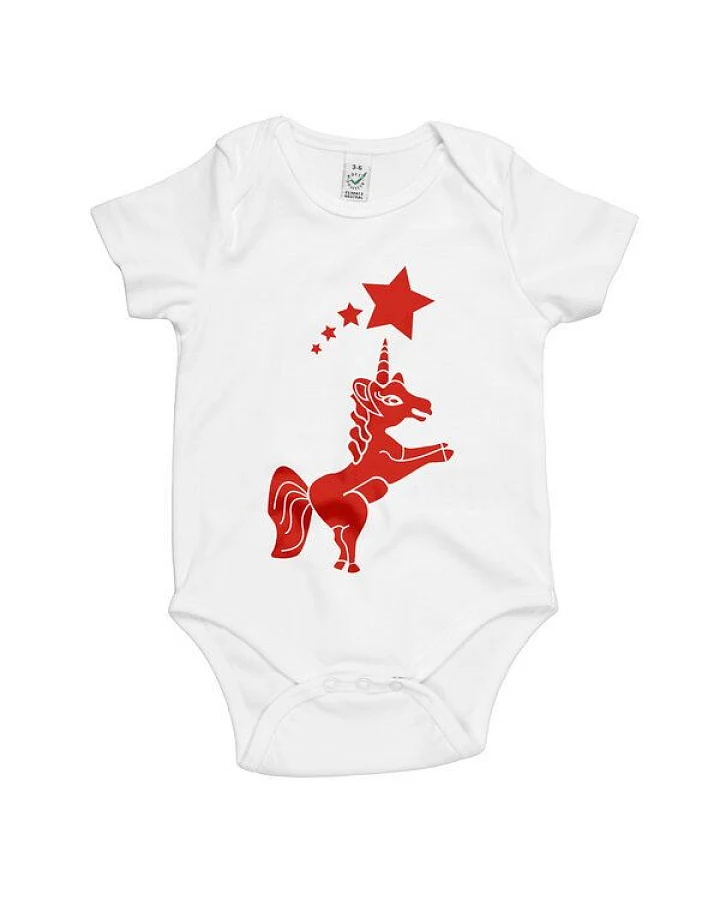 HANDGEDRUCKT "Einhorn" Baby Body