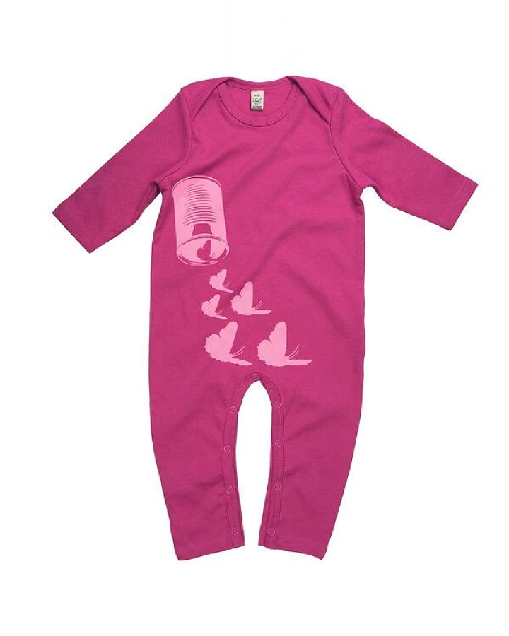 HANDGEDRUCKT "Butterfly01" Baby Jumpsuit