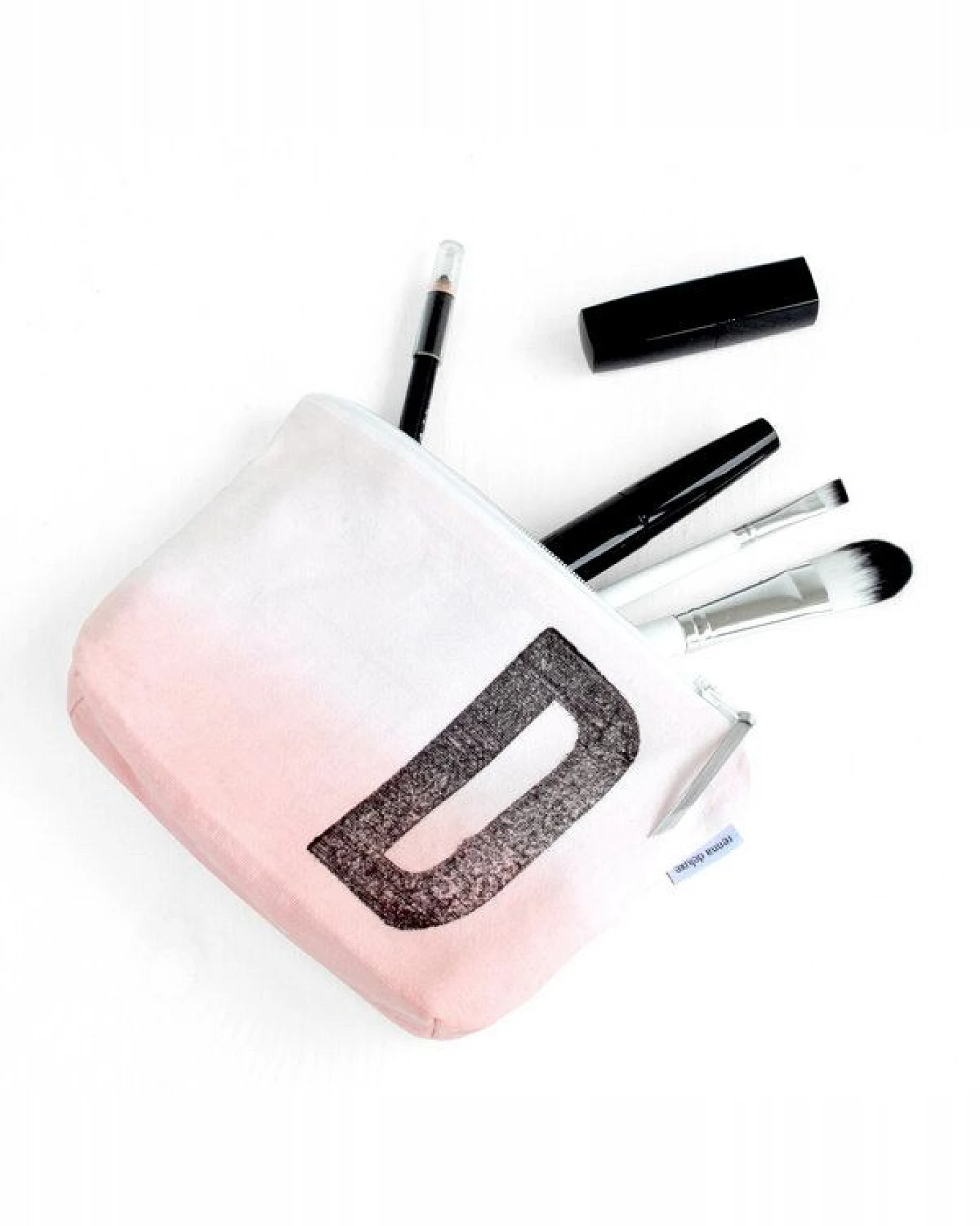renna deluxe Kulturtasche und Kosmetiktasche mit Monogramm - ROSA – Ansicht 4