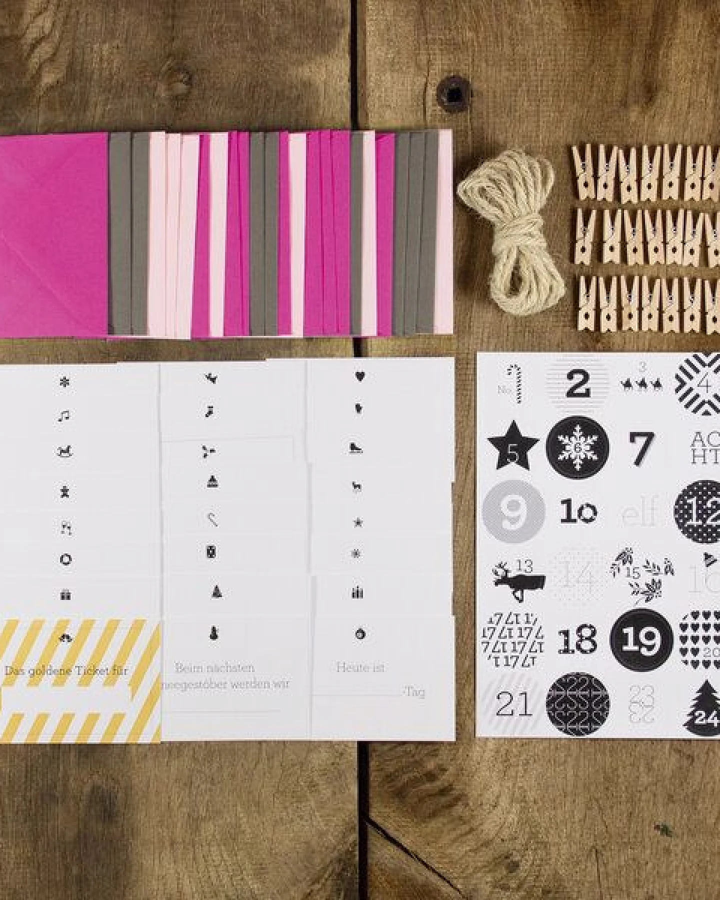 Bow & Hummingbird Adventskalender Pink/Graphit – Ansicht 2