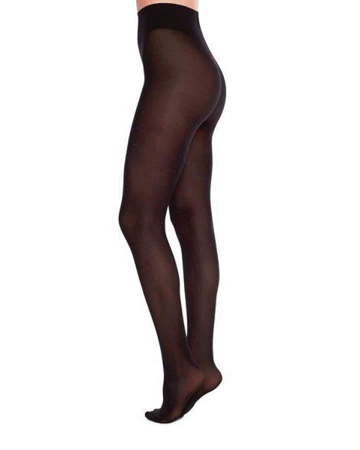 Swedish Stockings 40den Schwarz - gepunktete Strumpfhose - Filippa Dots