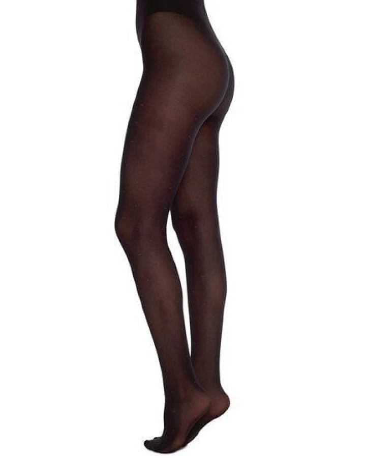 Swedish Stockings 40den Schwarz - gepunktete Strumpfhose - Filippa Dots
