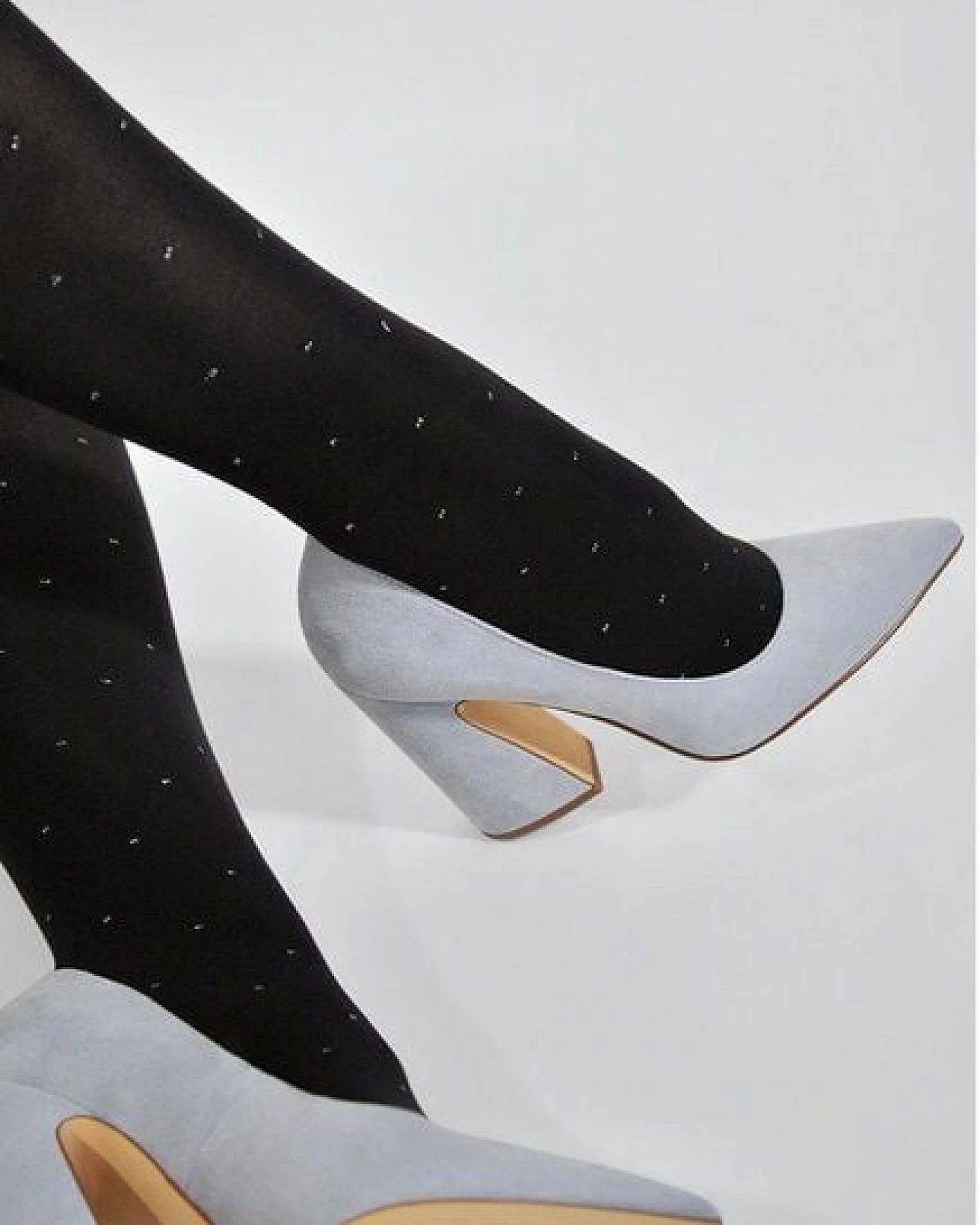 Swedish Stockings 40den Schwarz - gepunktete Strumpfhose - Filippa Dots – Ansicht 4