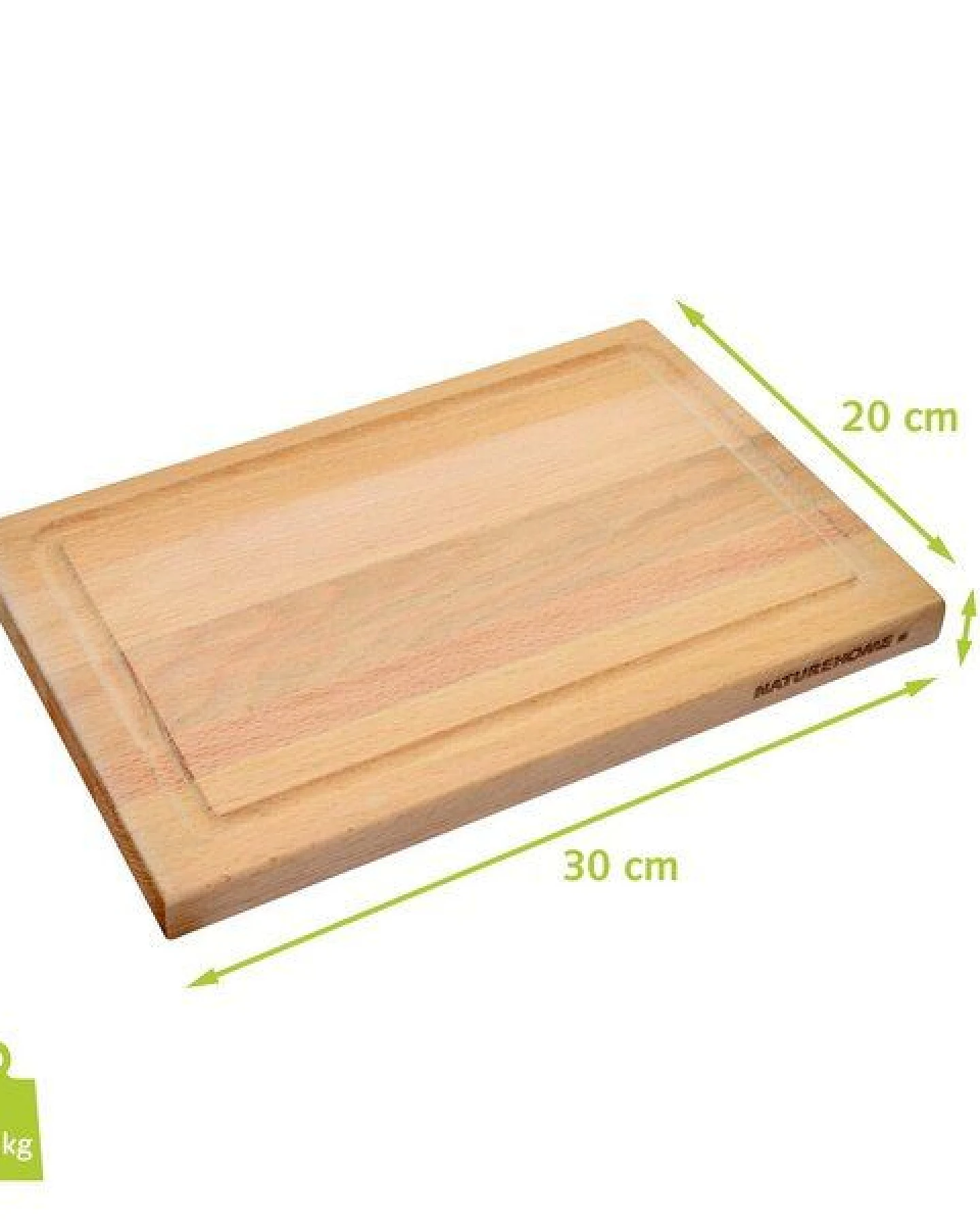 NATUREHOME Schneidebrett Buchenholz einseitig mit Saftrille versch. Größen – Ansicht 3
