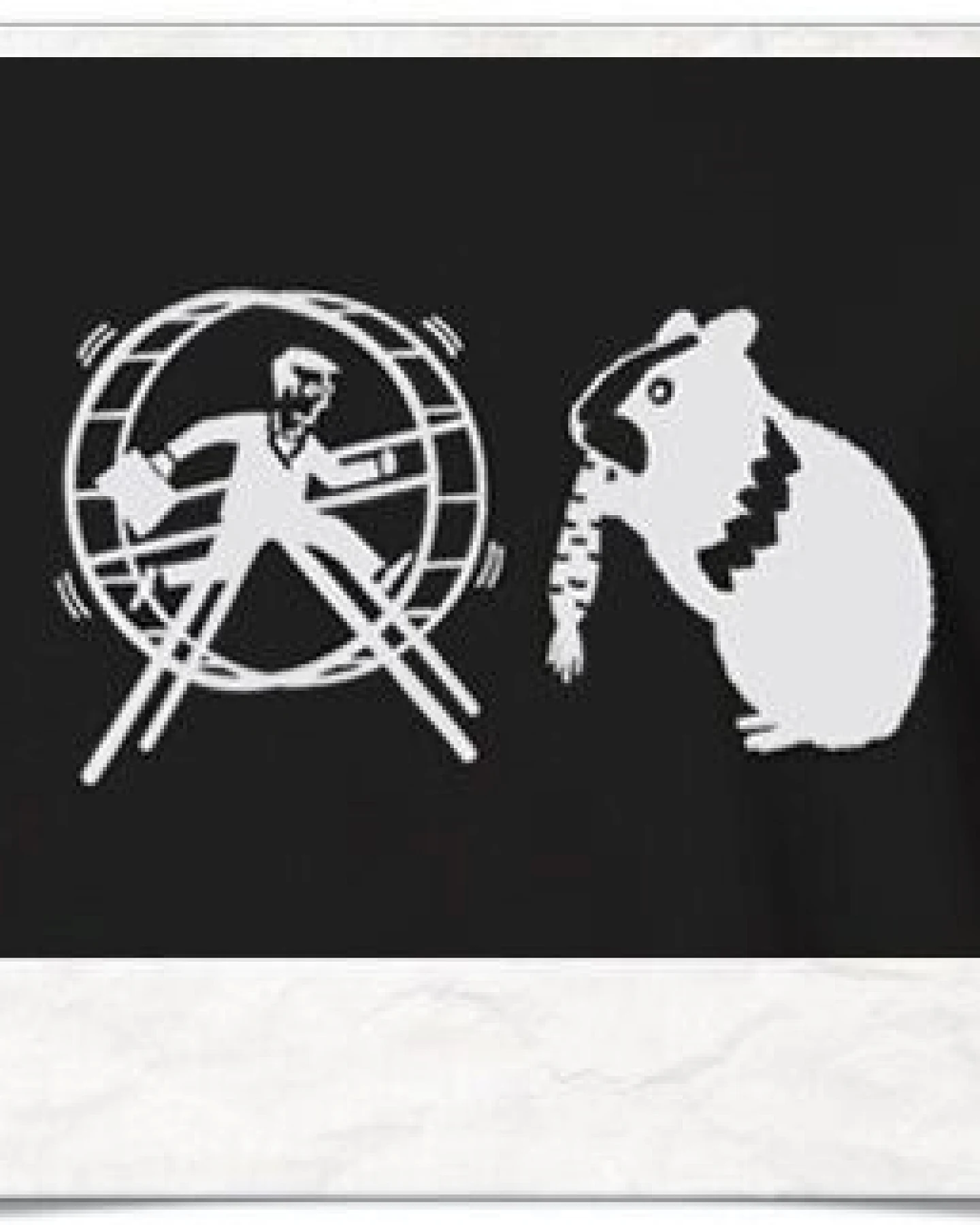 Picopoc Hamster und Hamsterrad T-Shirt in schwarz – Ansicht 2