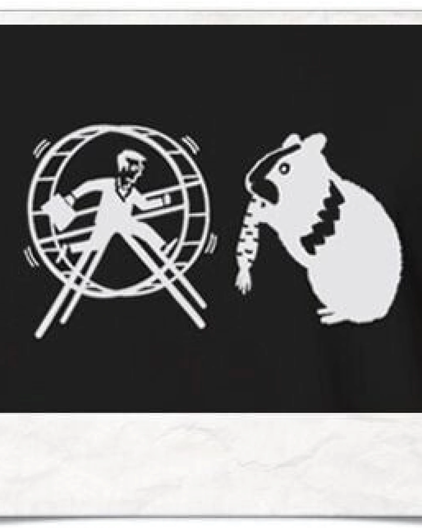 Picopoc Hamster und Hamsterrad T-Shirt in schwarz – Ansicht 2