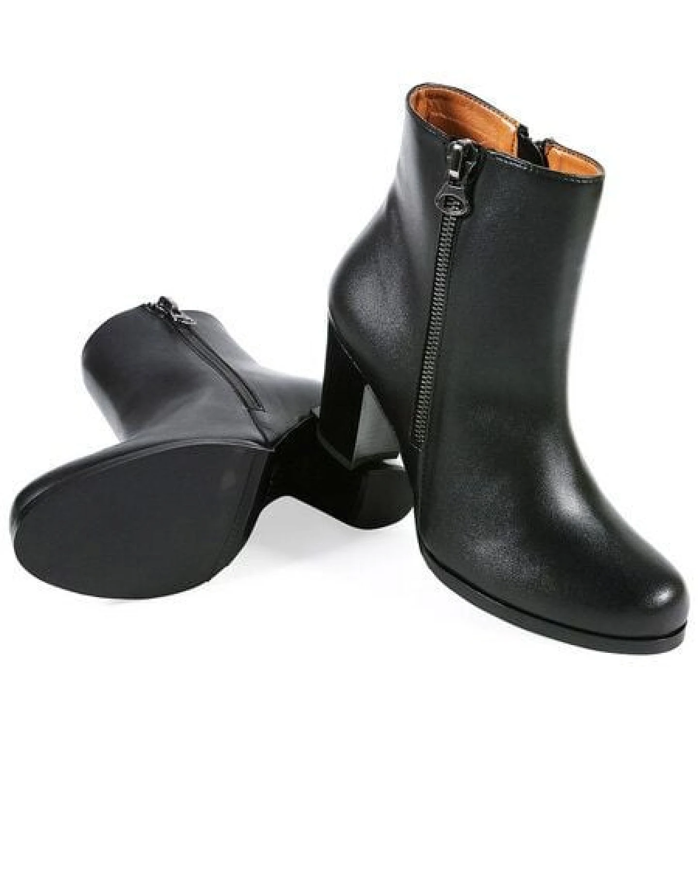 Will's Vegan Shop Wadenhoher Stiefel Schwarz Damen – Ansicht 3