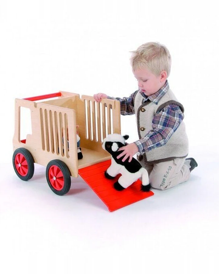 Bätz Holzspielwaren Tiertransporter super süss für Kids, aus Holz Buche massiv (ohne Deko)