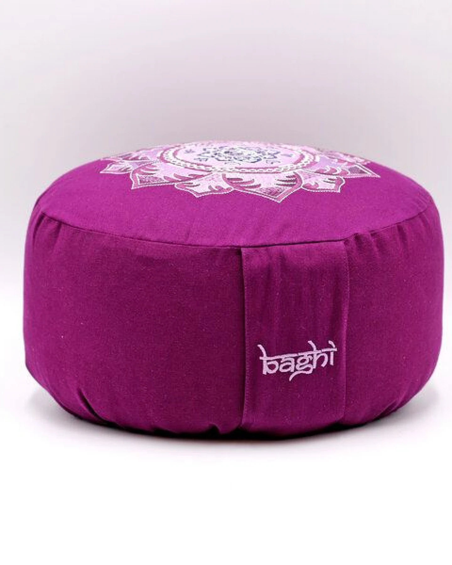 BAGHI Meditationskissen rund mit OM Mandala Bestickung – Ansicht 3