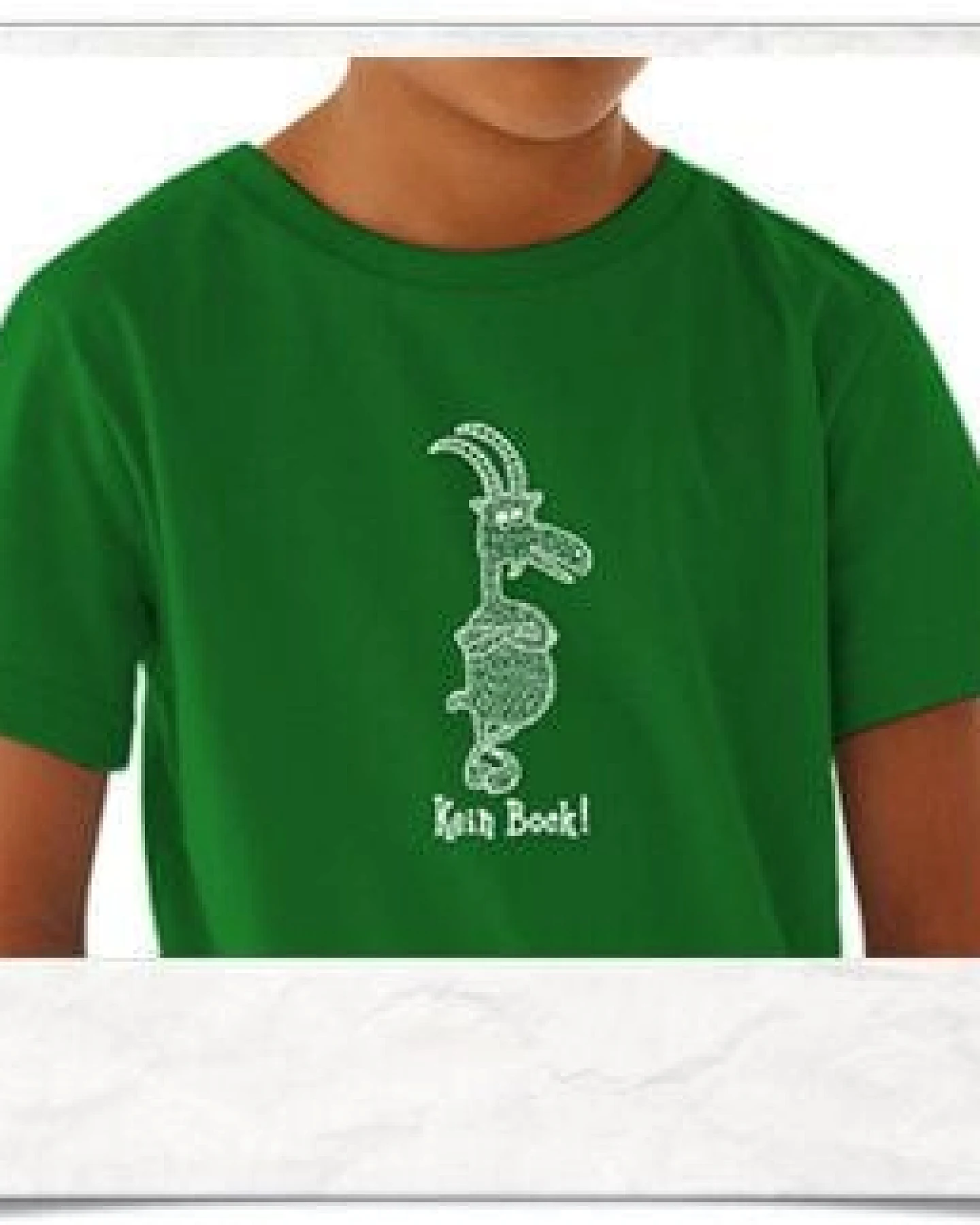 Picopoc Kein Bock ! T-Shirt in Grün & Weiß für Kinder und Jugendliche – Ansicht 2