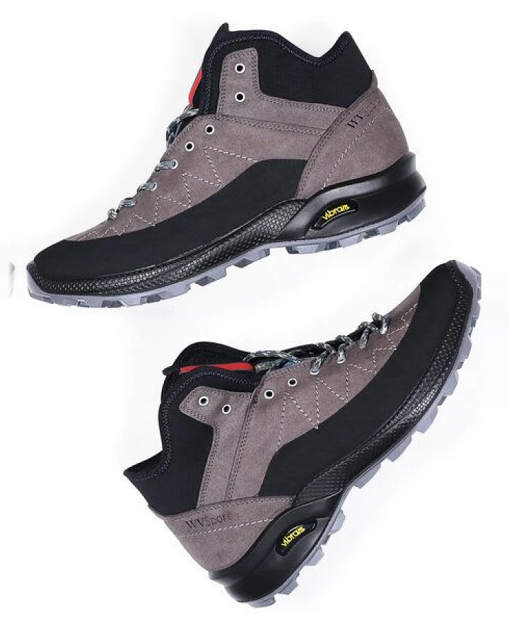 Will's Vegan Shop Cross-Wanderschuhe Grau Damen