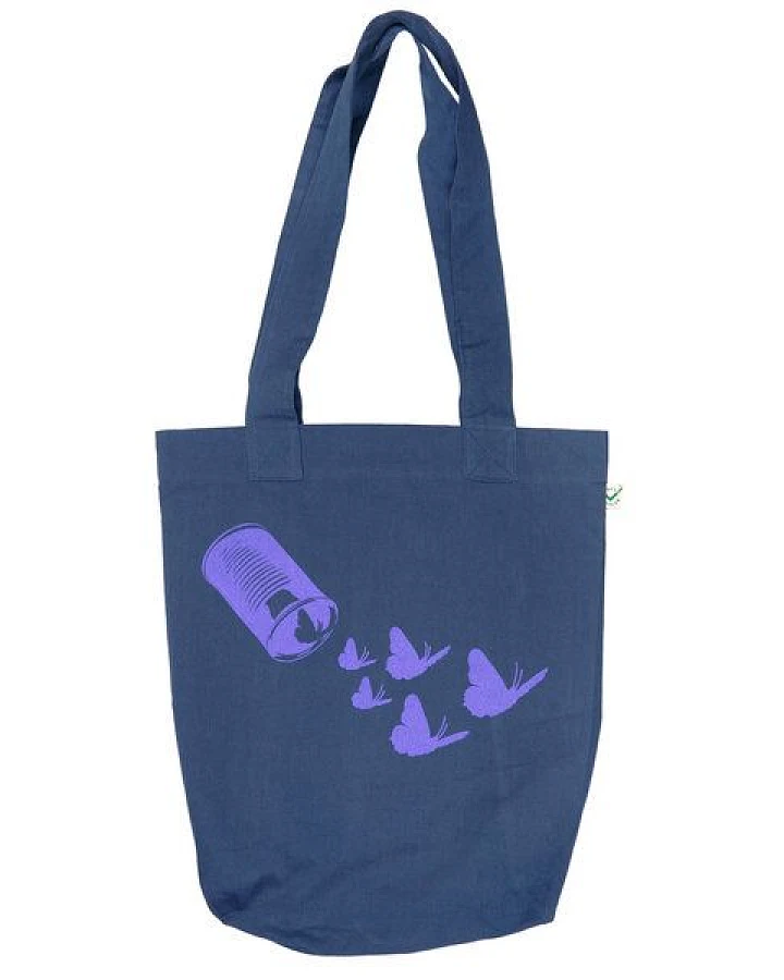 HANDGEDRUCKT "Butterfly01" Shopper aus BAUMWOLLE kbA