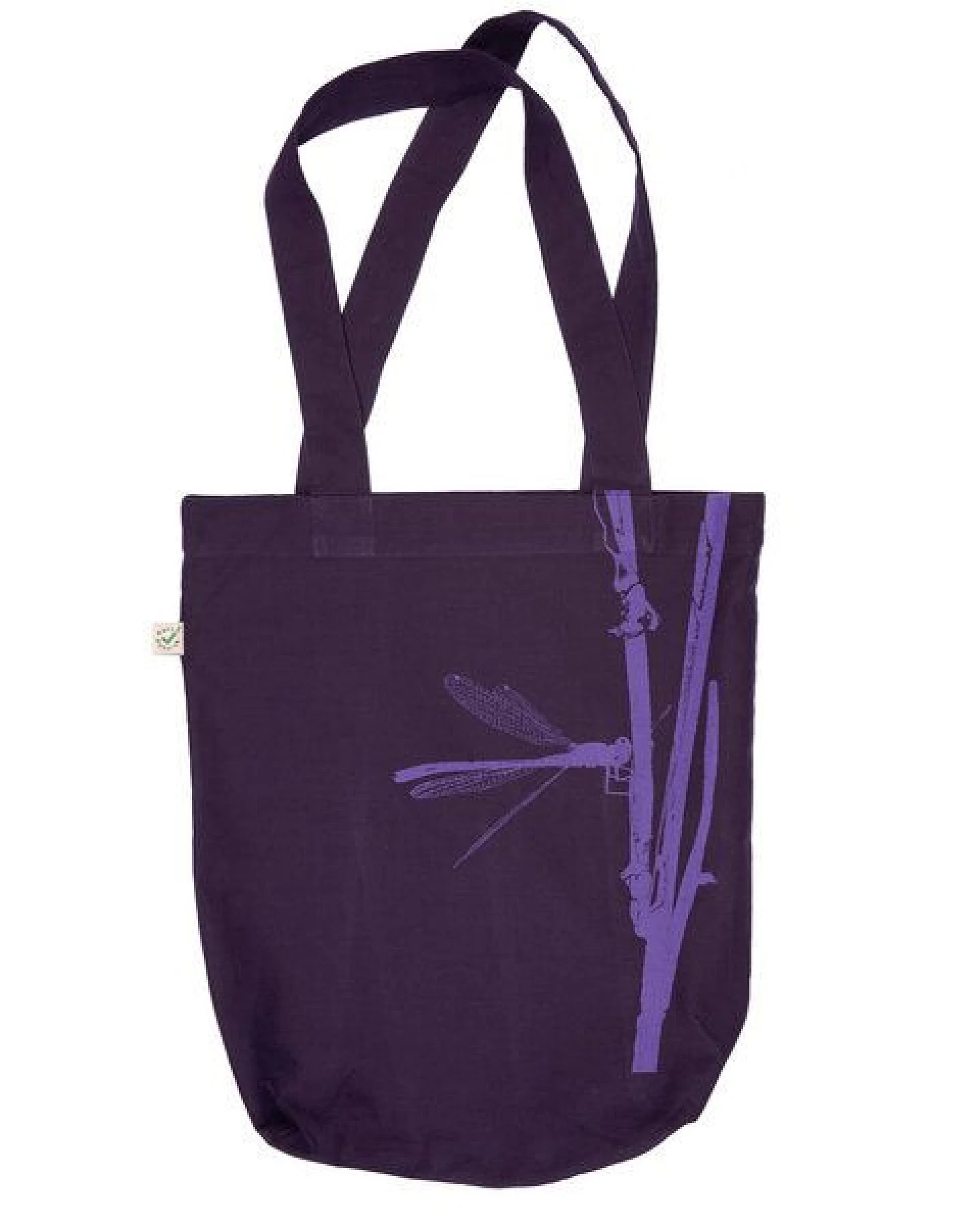 HANDGEDRUCKT "Frühe Adonislibelle" Shopper aus BAUMWOLLE kbA – Ansicht 4